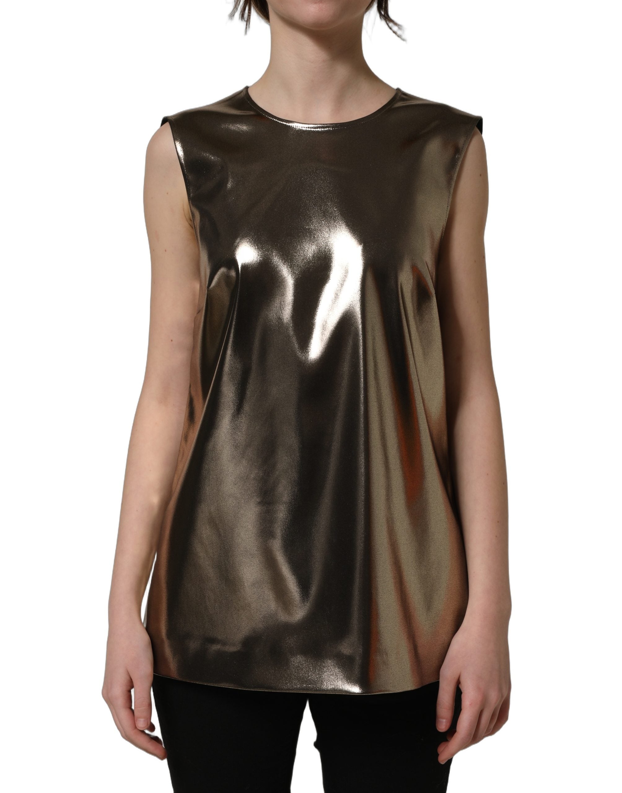 Dolce & Gabbana Bronze Metallic Tank Top
