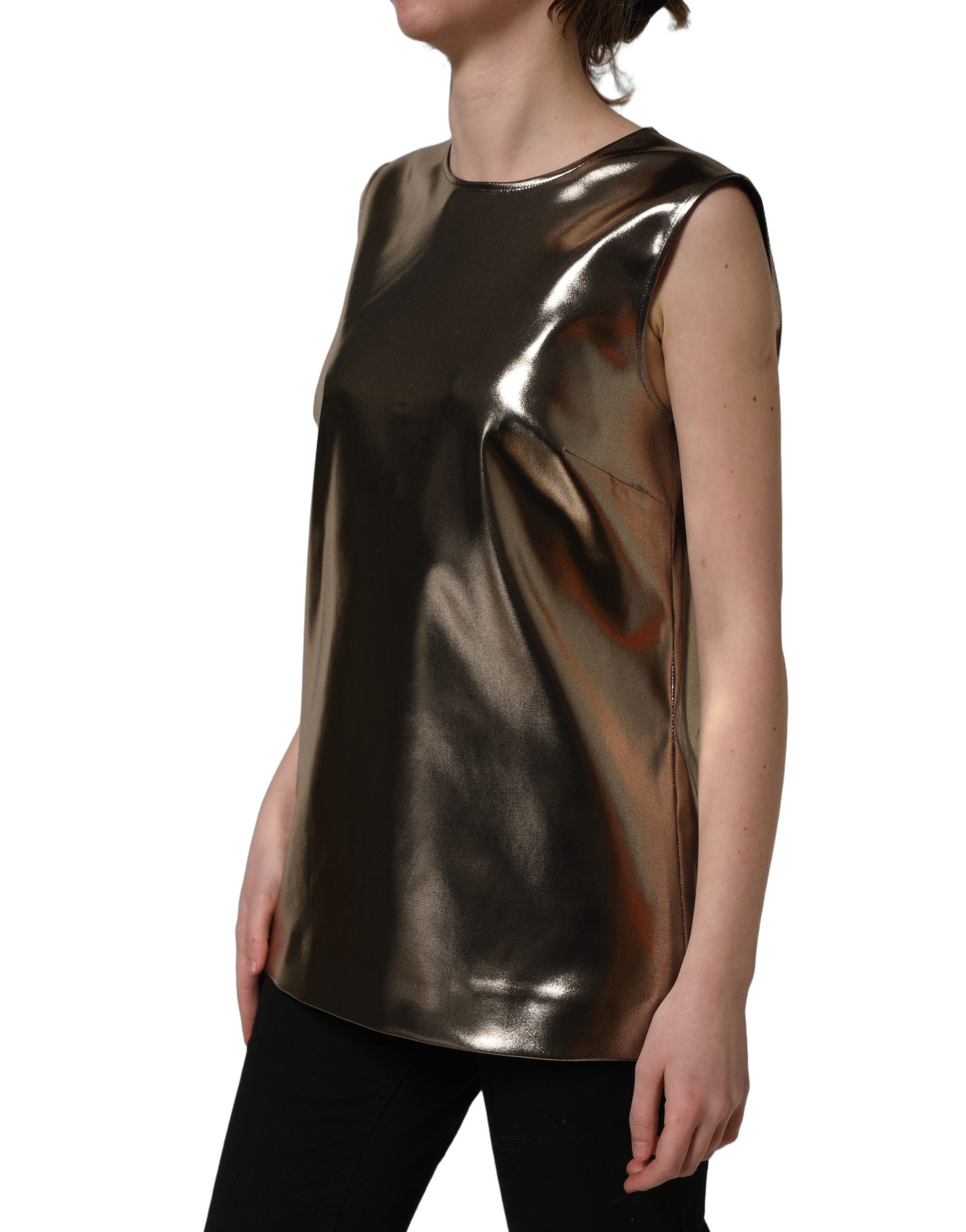 Dolce & Gabbana Bronze Metallic Tank Top