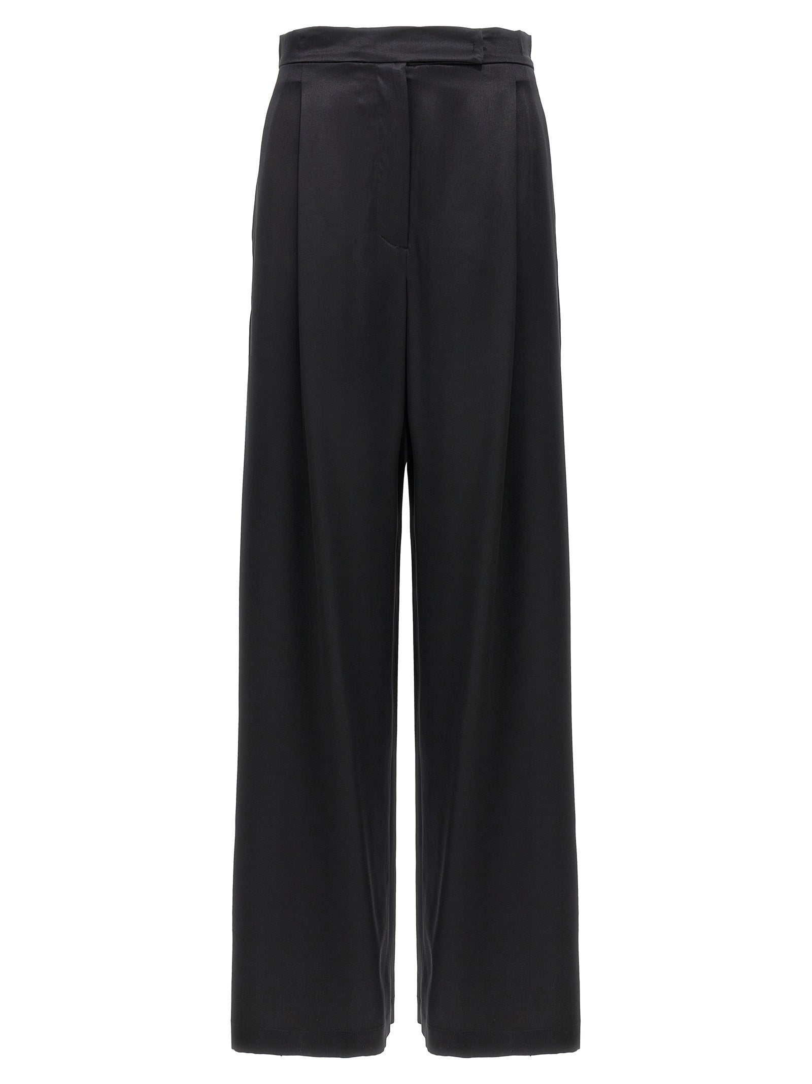Black Silk Casual Pants