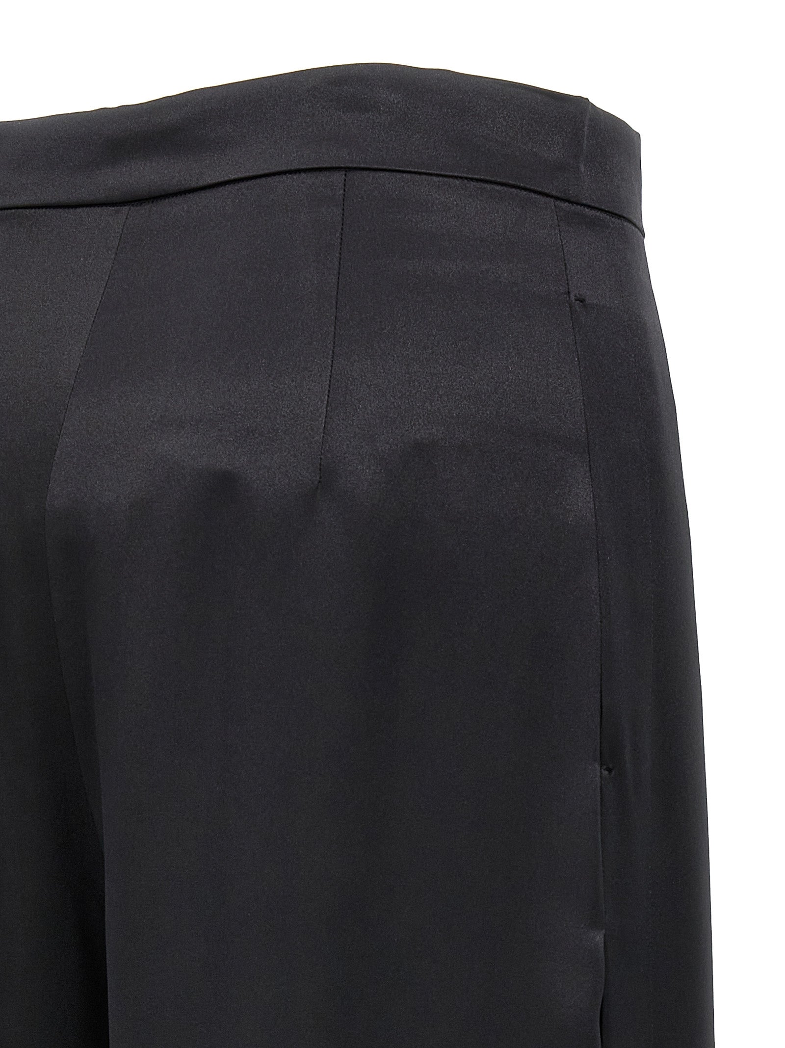 Black Silk Casual Pants