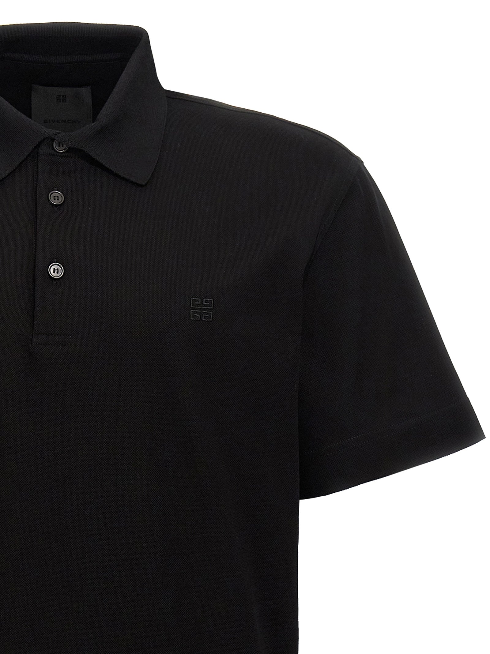 Givenchy Black Piqué Cotton Polo Shirt