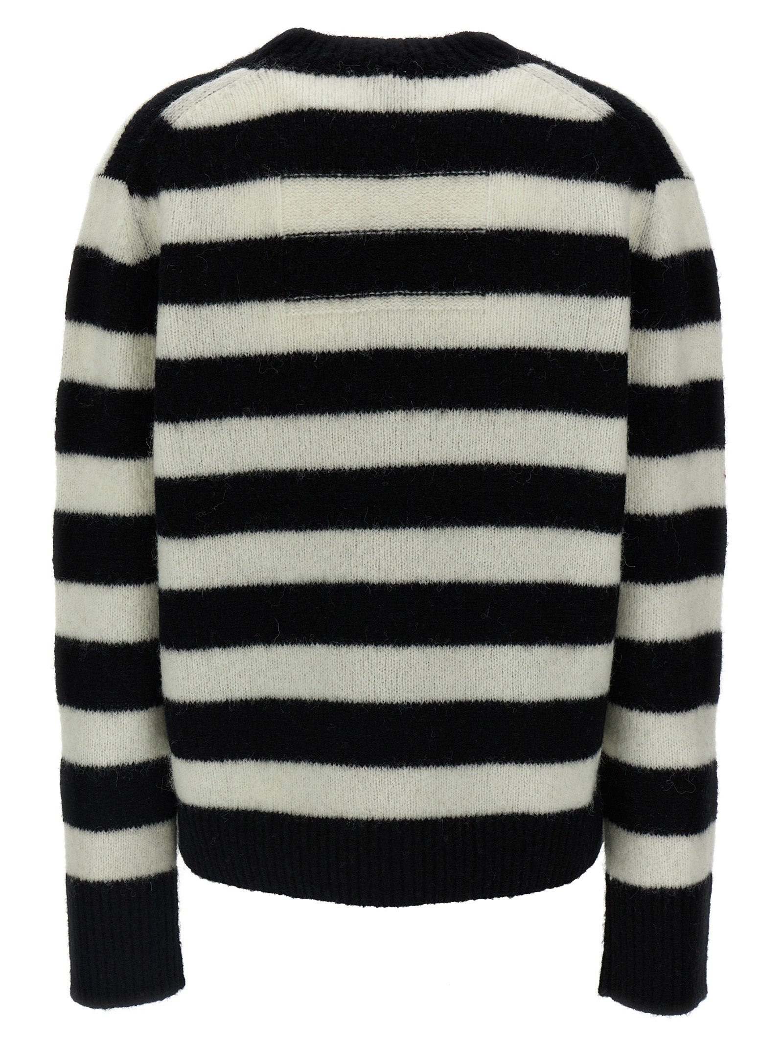 Marc Jacobs Black and White Striped Alpaca-Wool Sweater