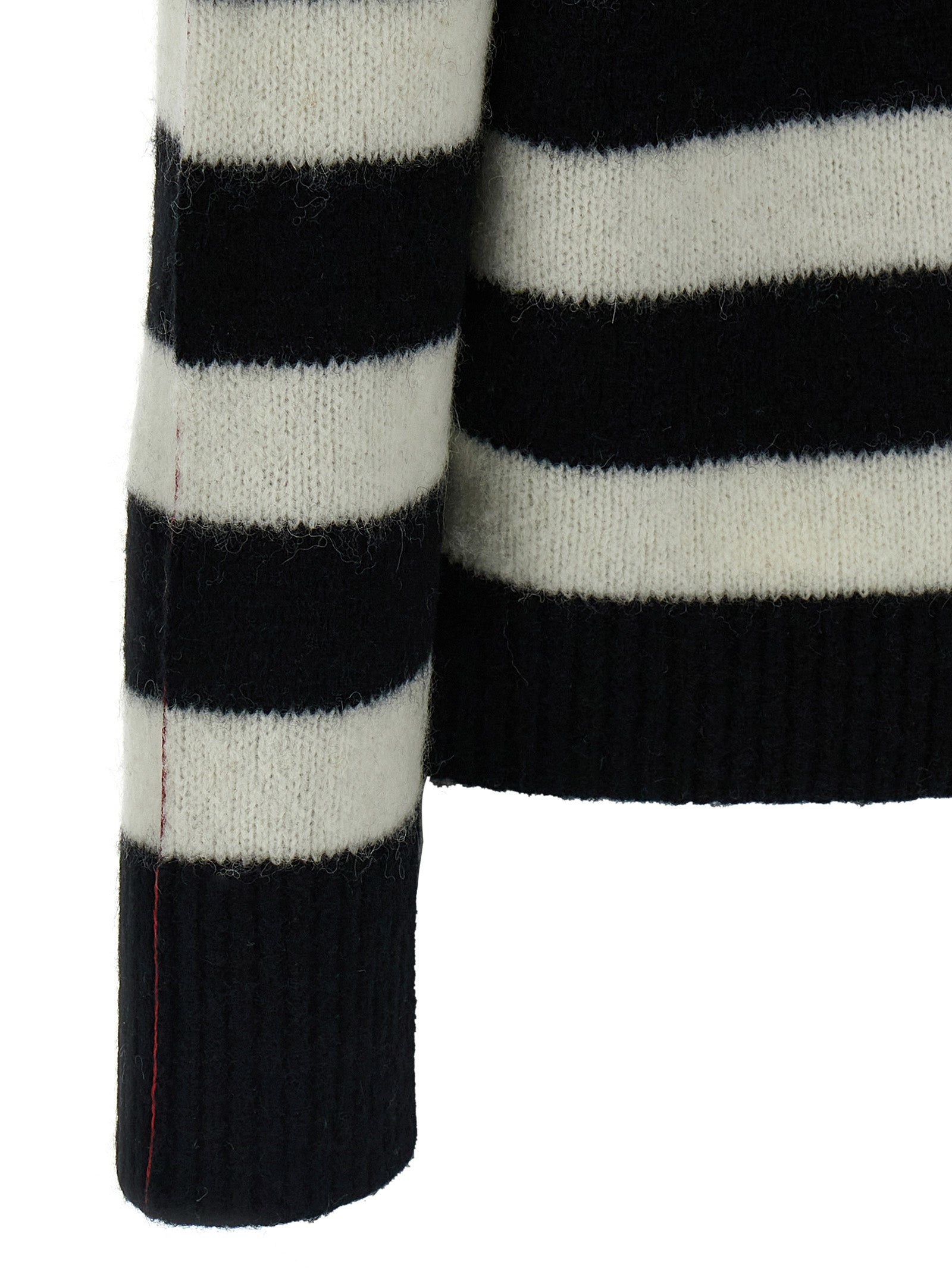 Marc Jacobs Black and White Striped Alpaca-Wool Sweater