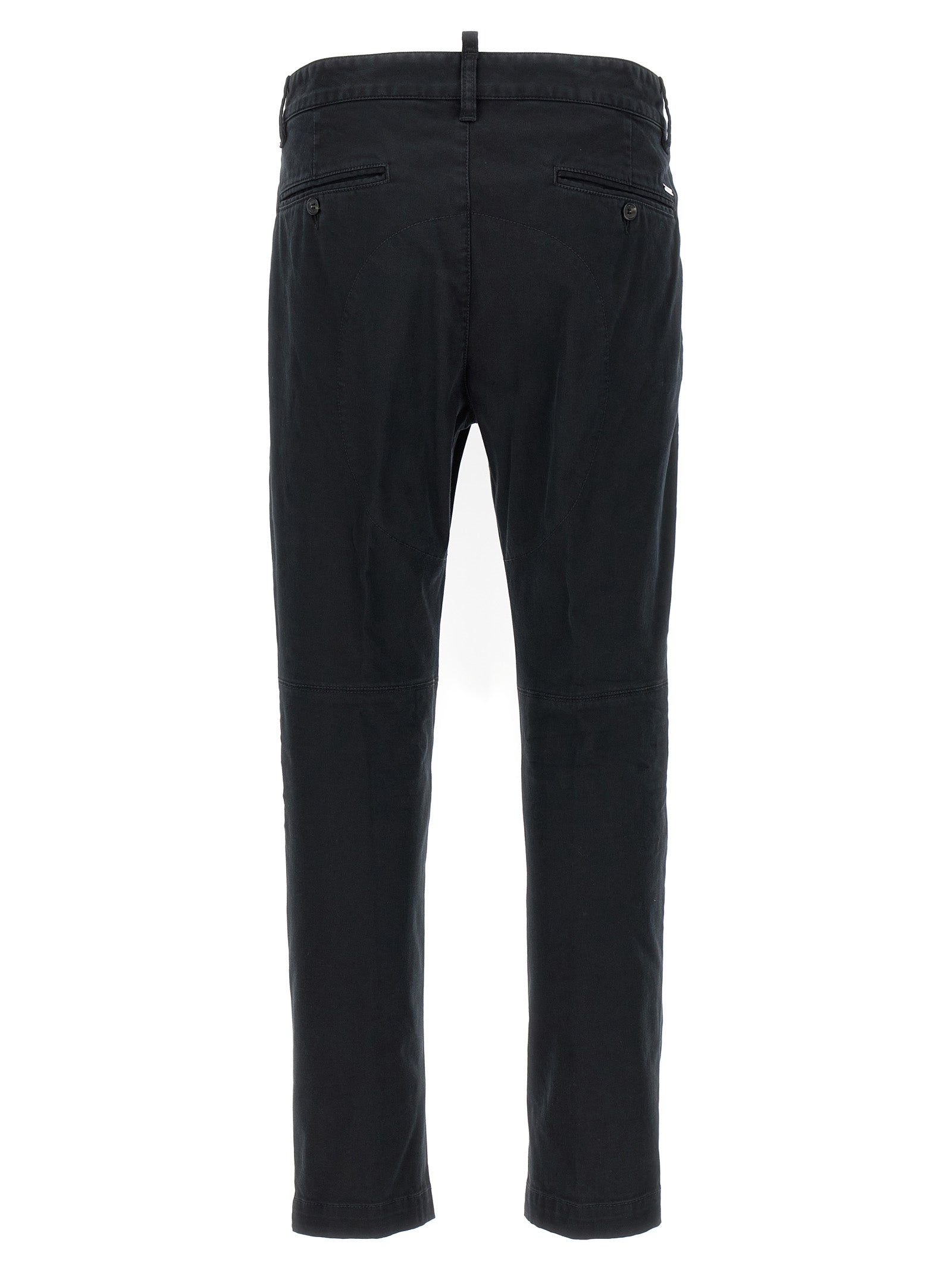 Dsquared2 Black Cotton Chino Trousers