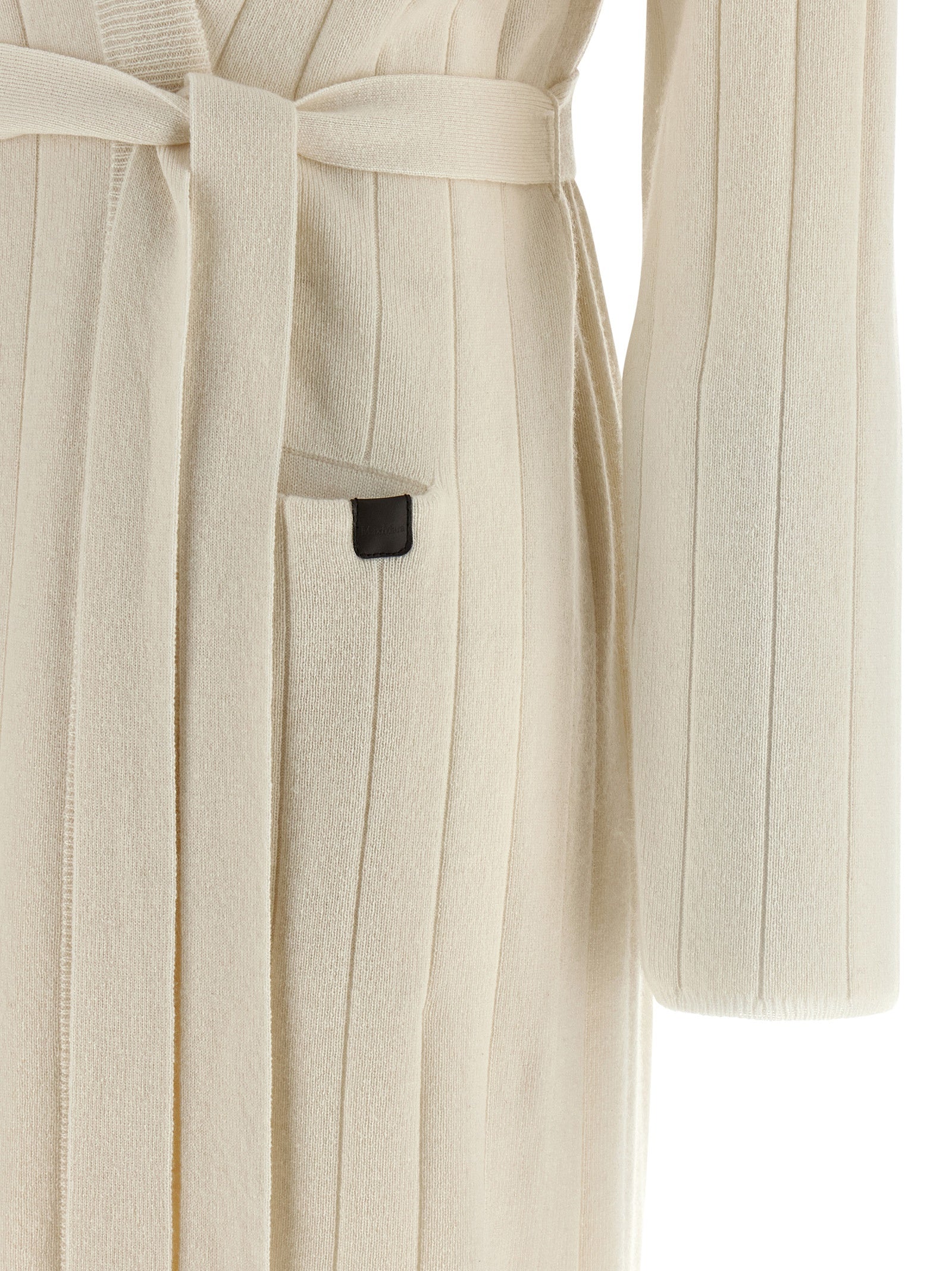 Max Mara White Cashmere Robe Cardigan