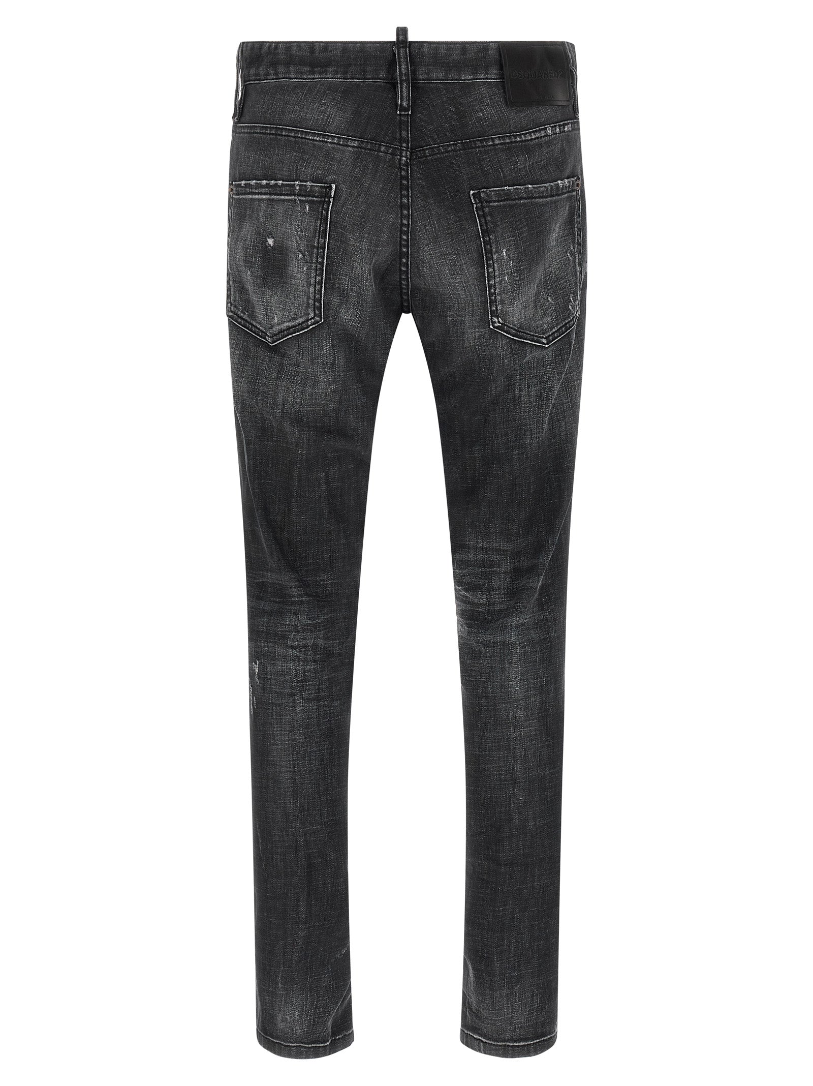 Dsquared2 Black Cotton Denim Jeans
