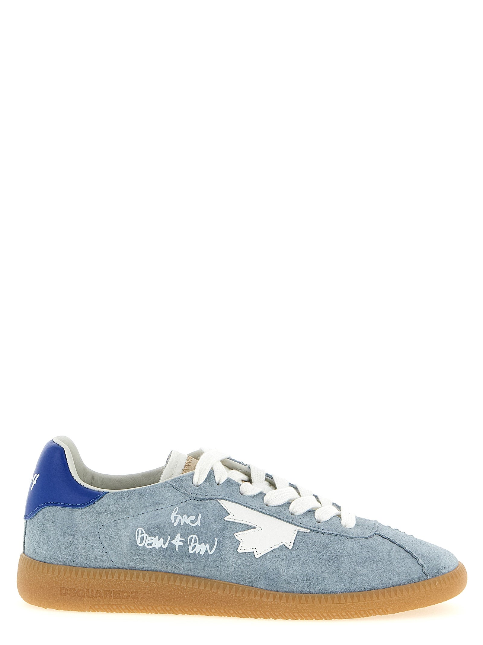 Dsquared2 Blue Calfskin Low Top Sneakers