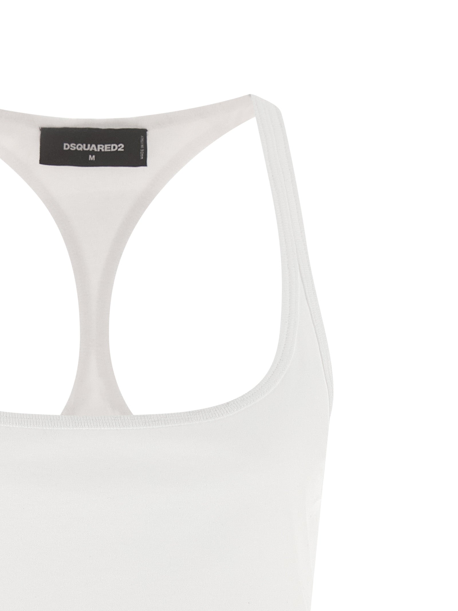 Dsquared2 White Cotton Tank Top