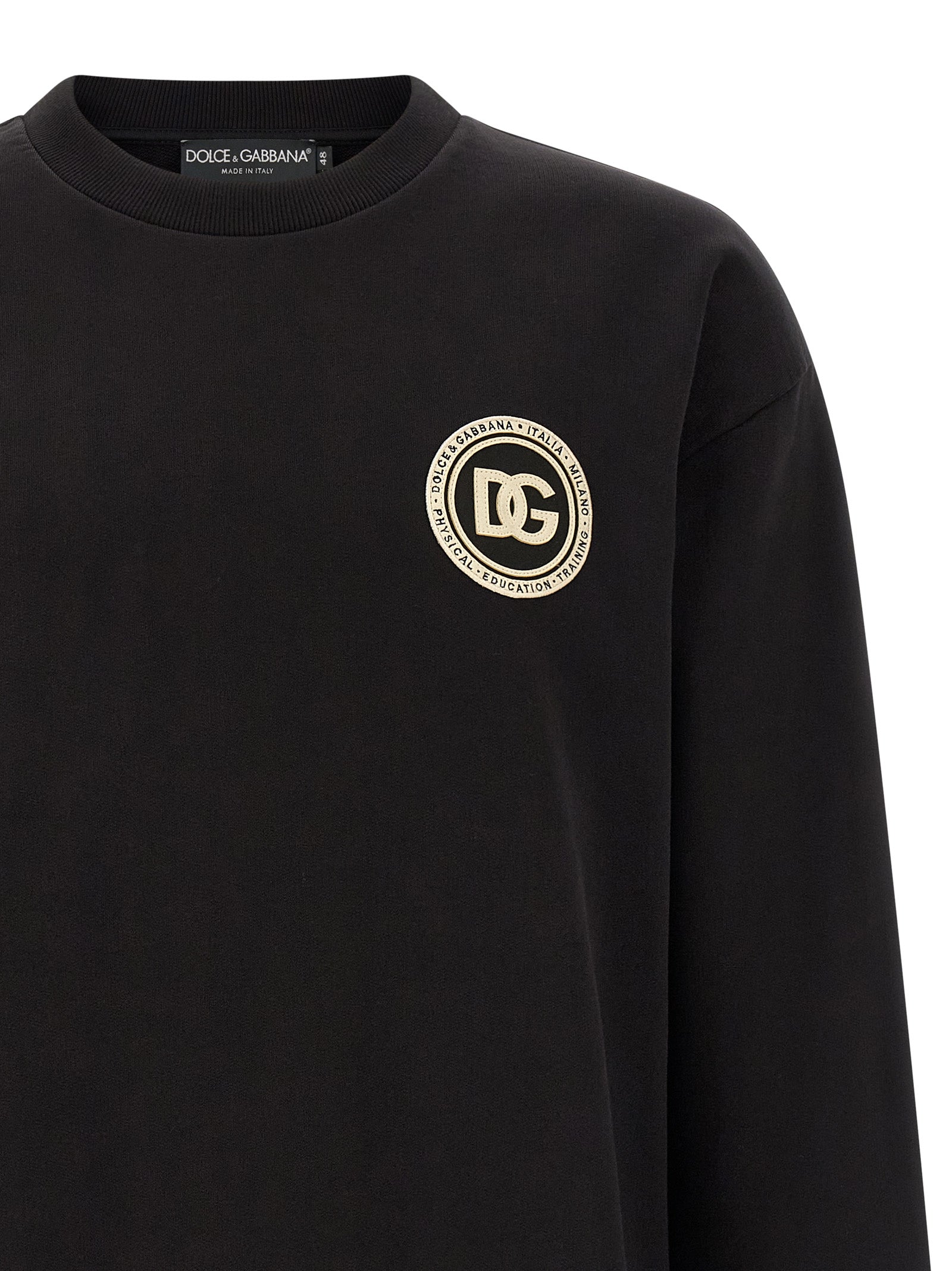 Black Cotton Sweatshirt