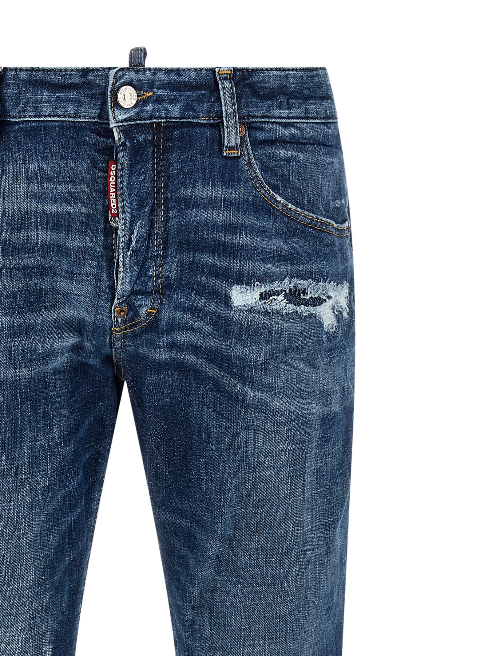 Dsquared2 Blue Cotton Denim Jeans