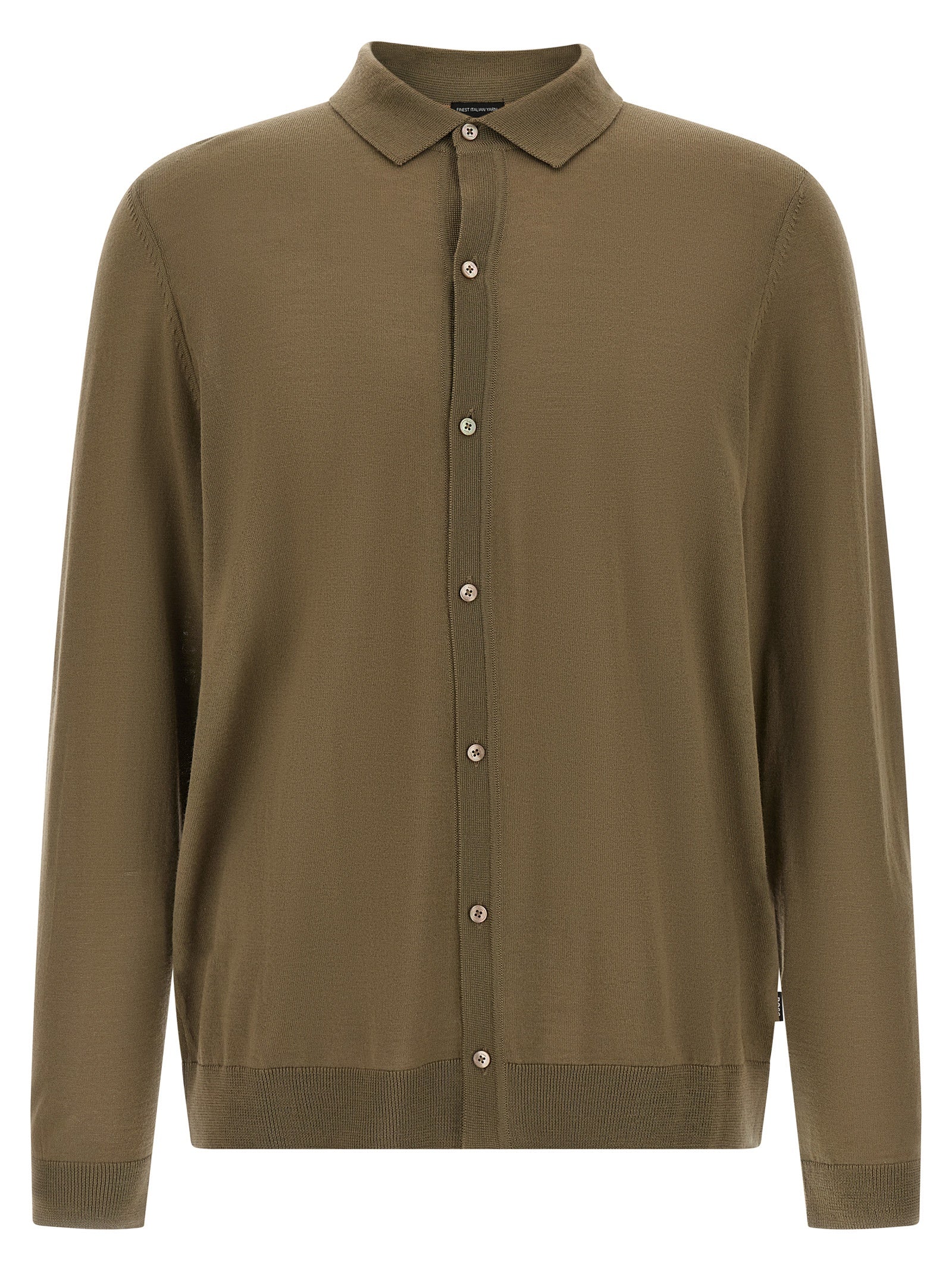Hugo Boss Two-Tone Virgin Wool Polo Shirt