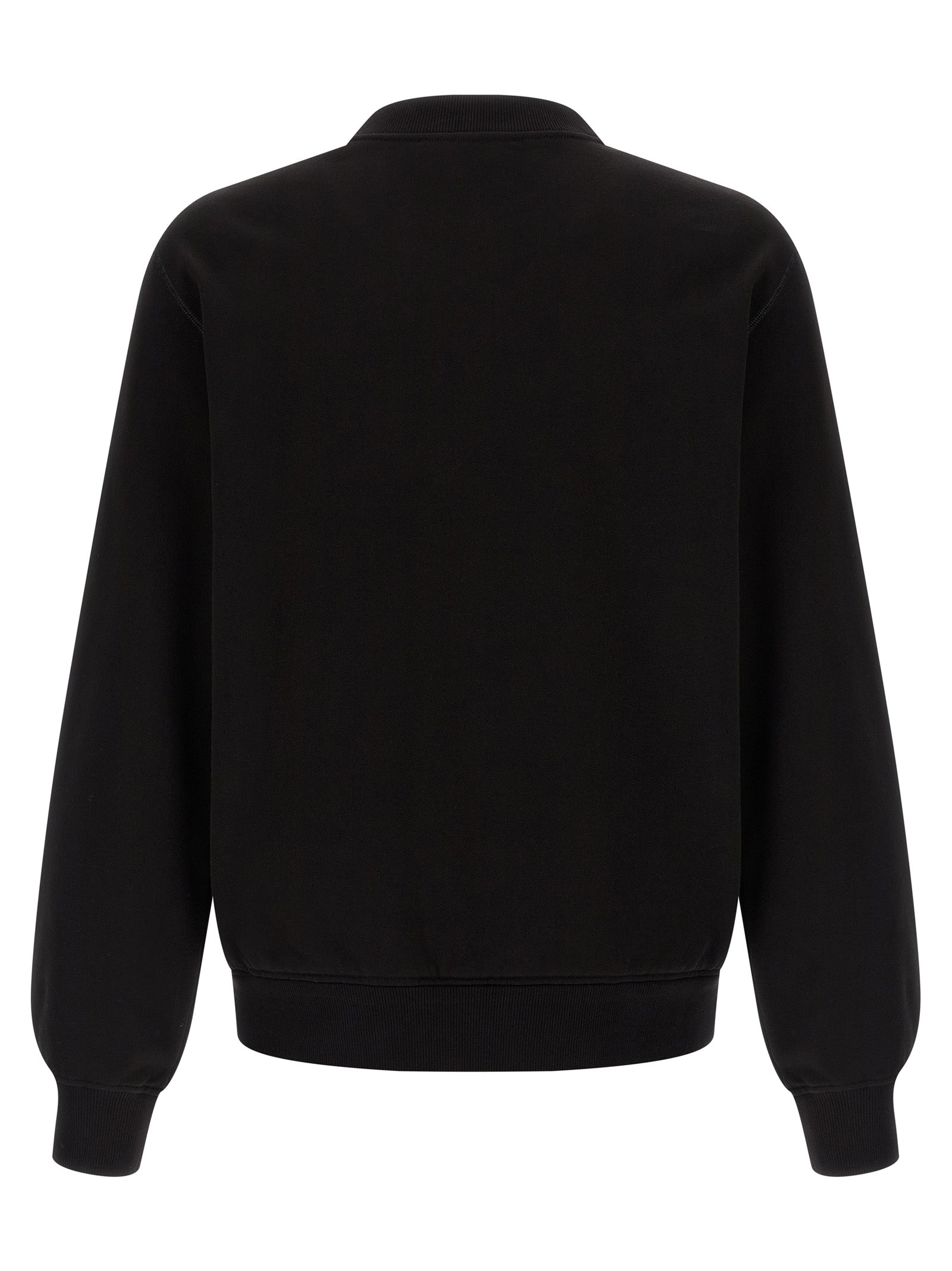 Dolce & Gabbana Black Cotton Logo Sweatshirt