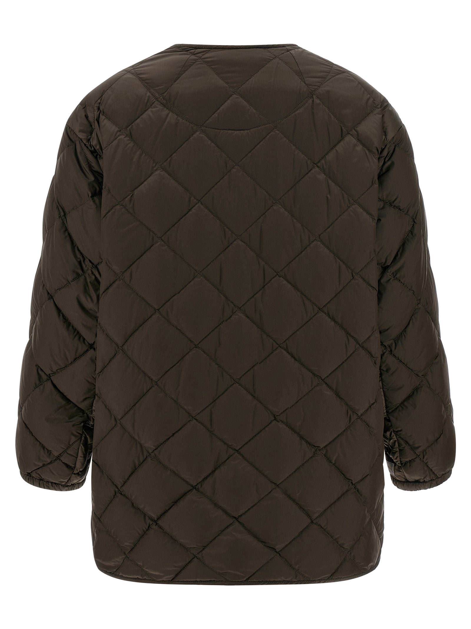 Brown Polyamide Full-Length Jacket