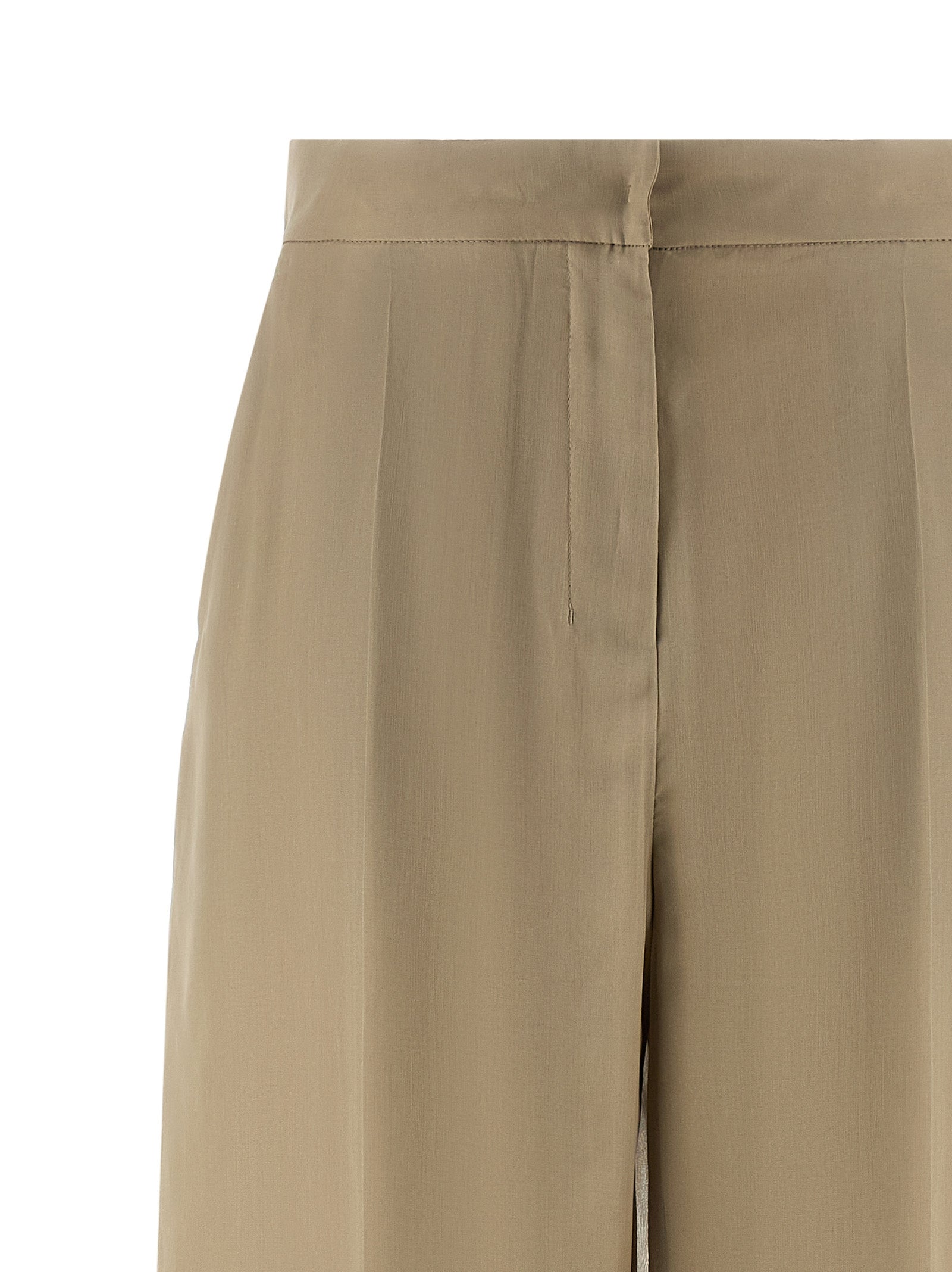 Max Mara Beige Silk Organza Trousers