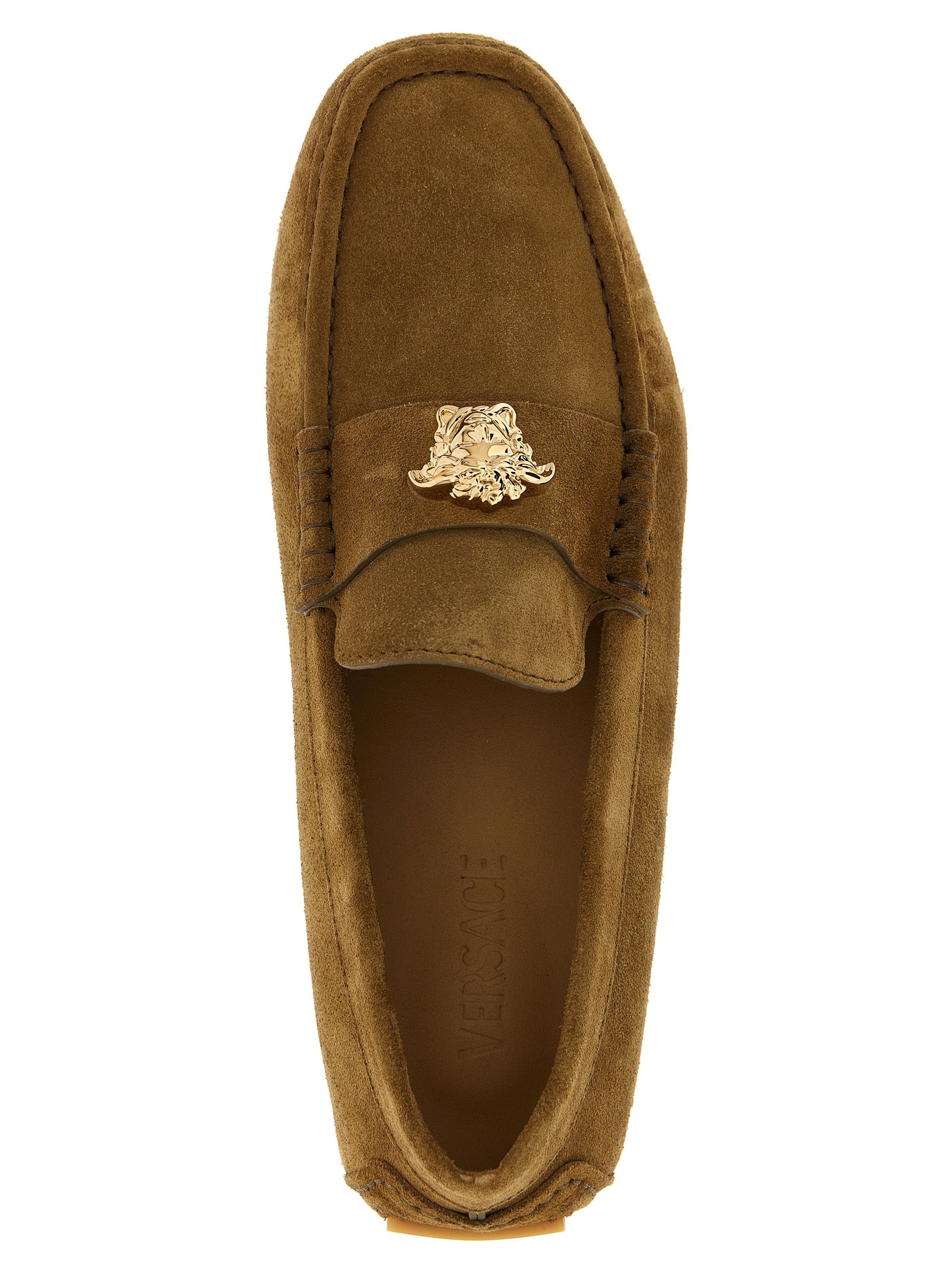 Versace Brown Suede Loafers