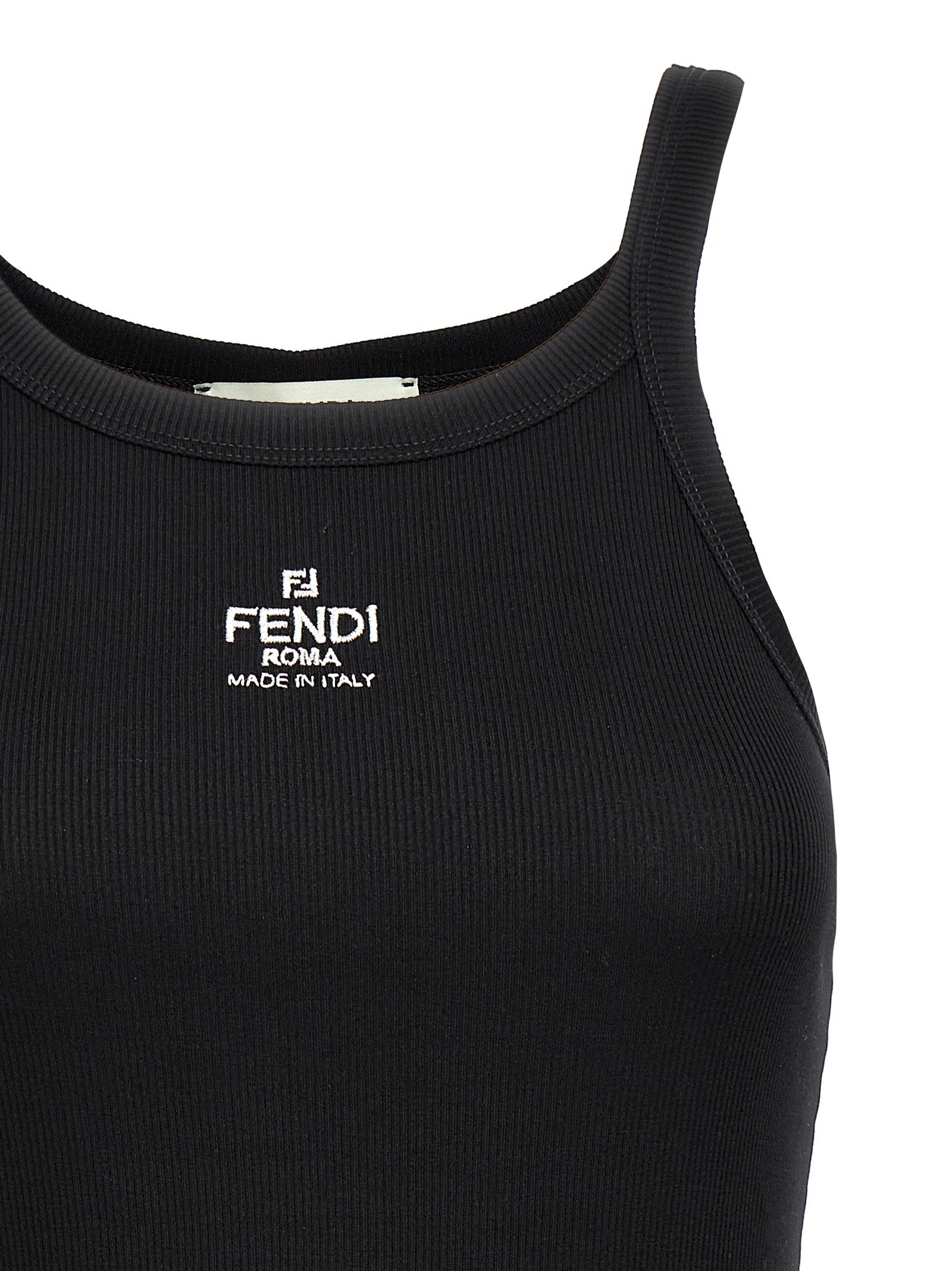 Black Cotton Sleeveles T-Shirt