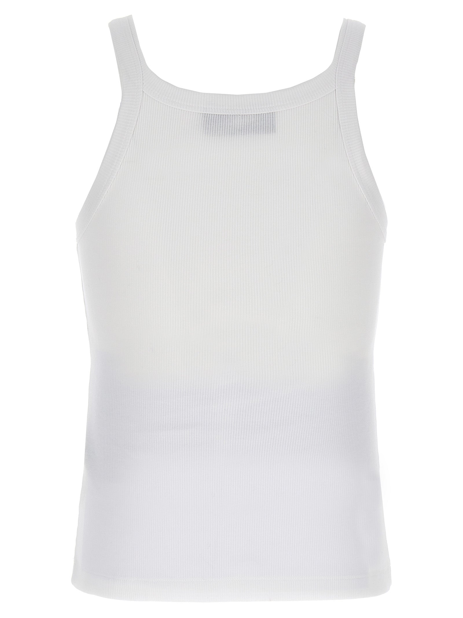 Fendi White Cotton Sleeveless T-Shirt