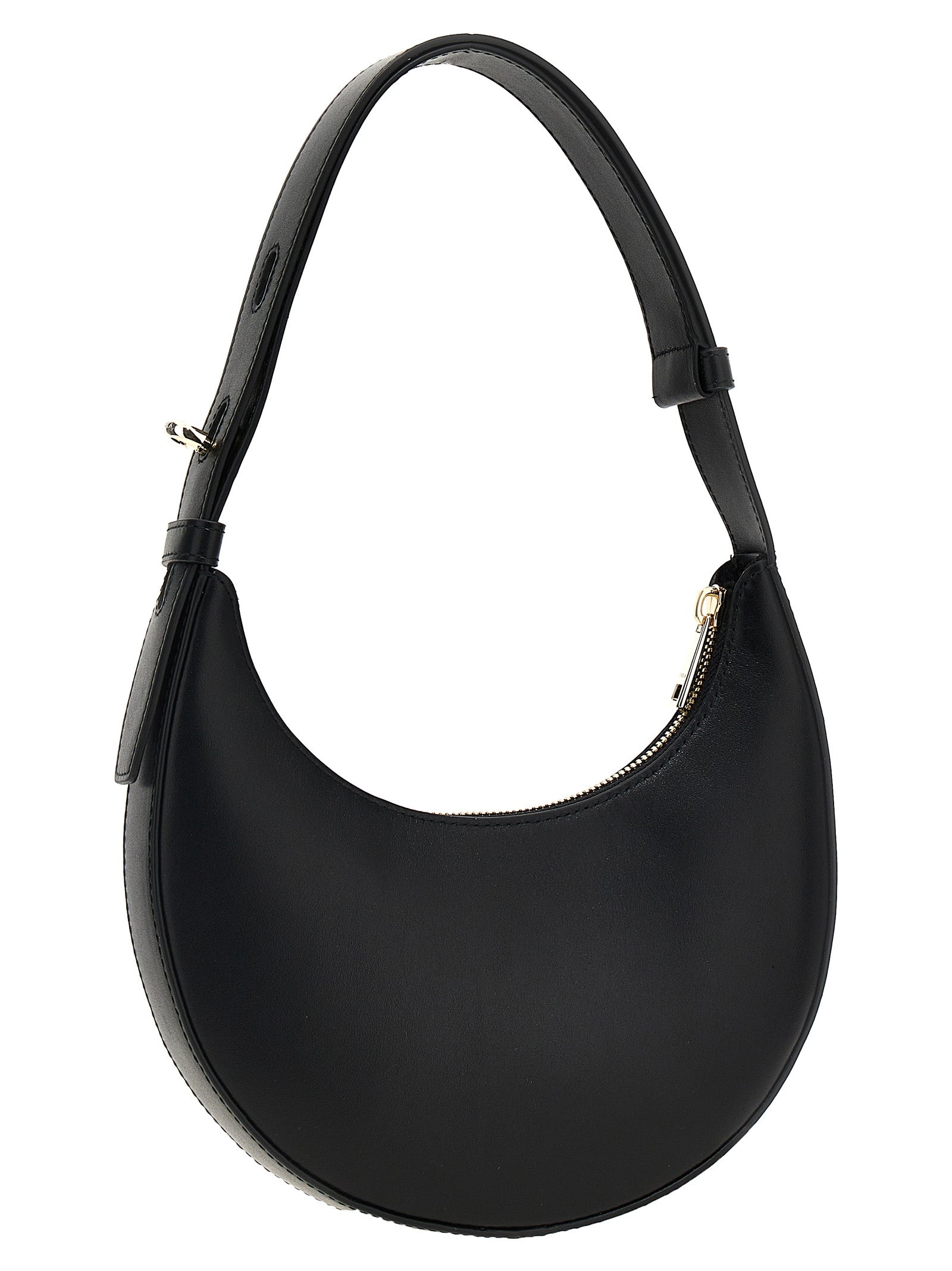 Black Calfskin Shoulder Bag