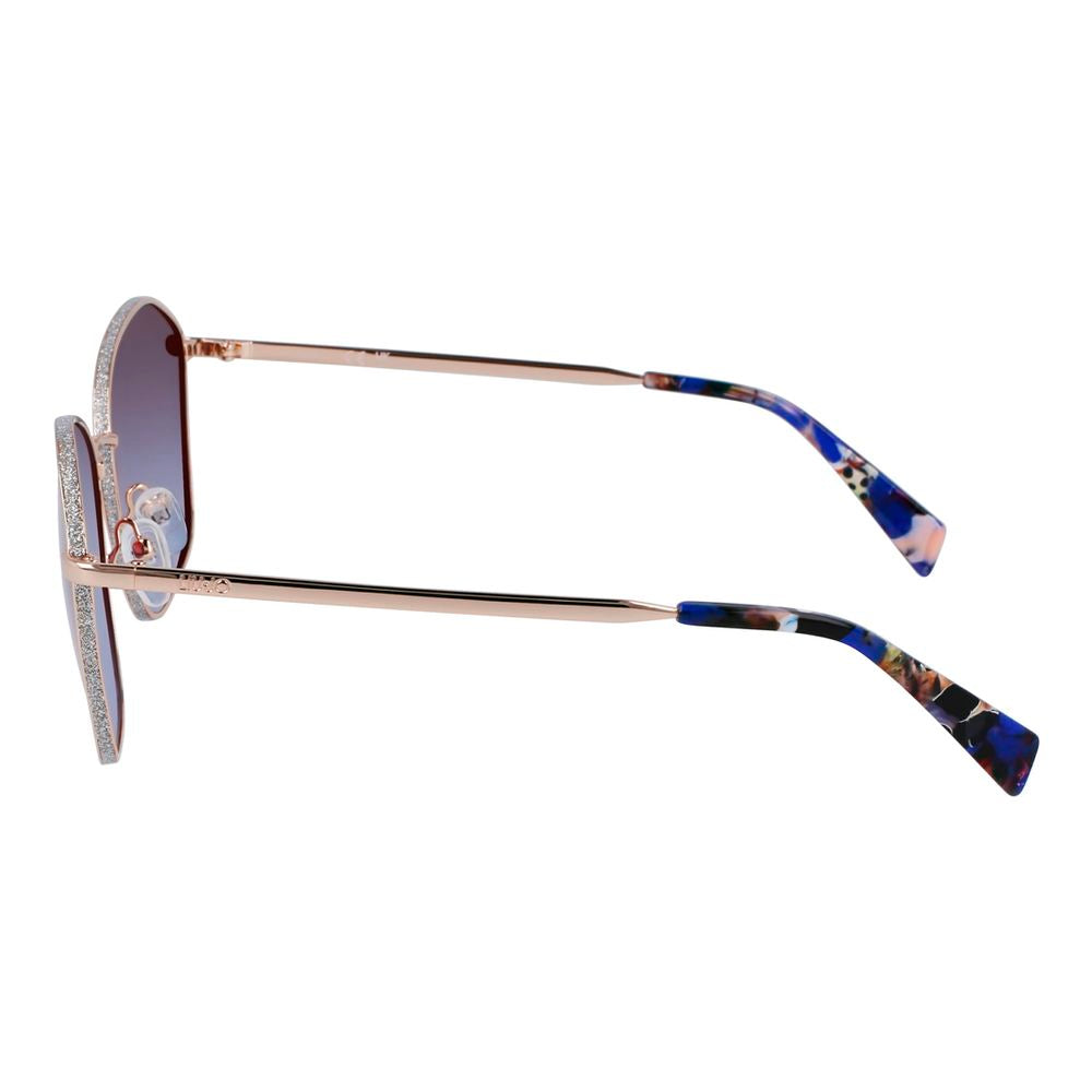 Liu Jo Gold and Yellow Metal Sunglasses
