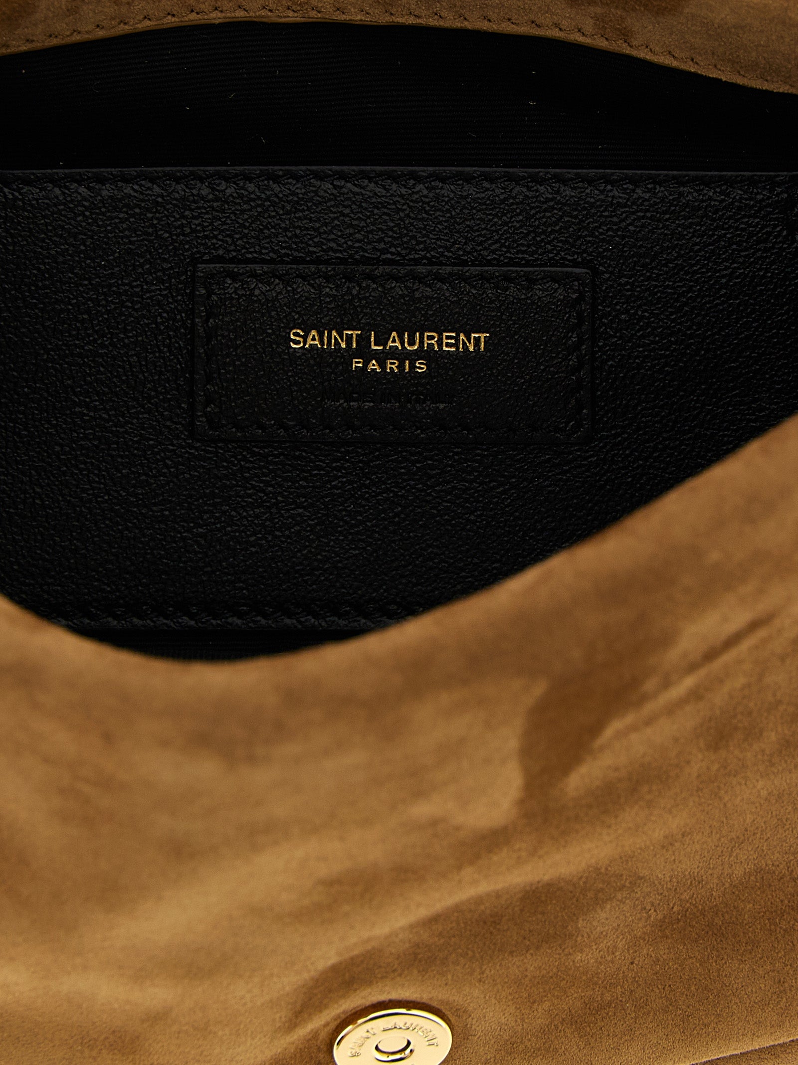 Saint Laurent Beige Suede Mini Shoulder Bag