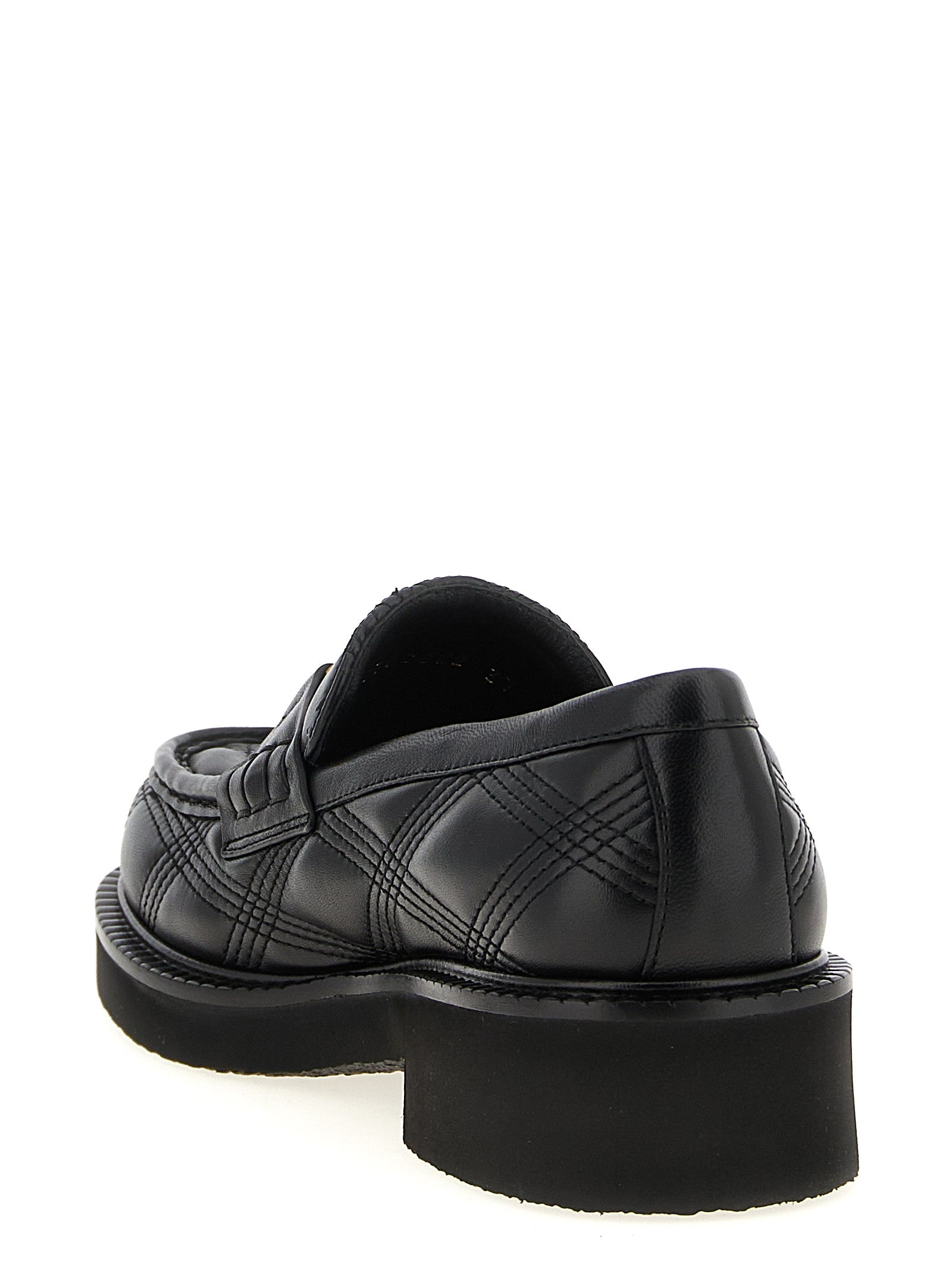 Valentino Garavani Black Quilted Leather Loafers