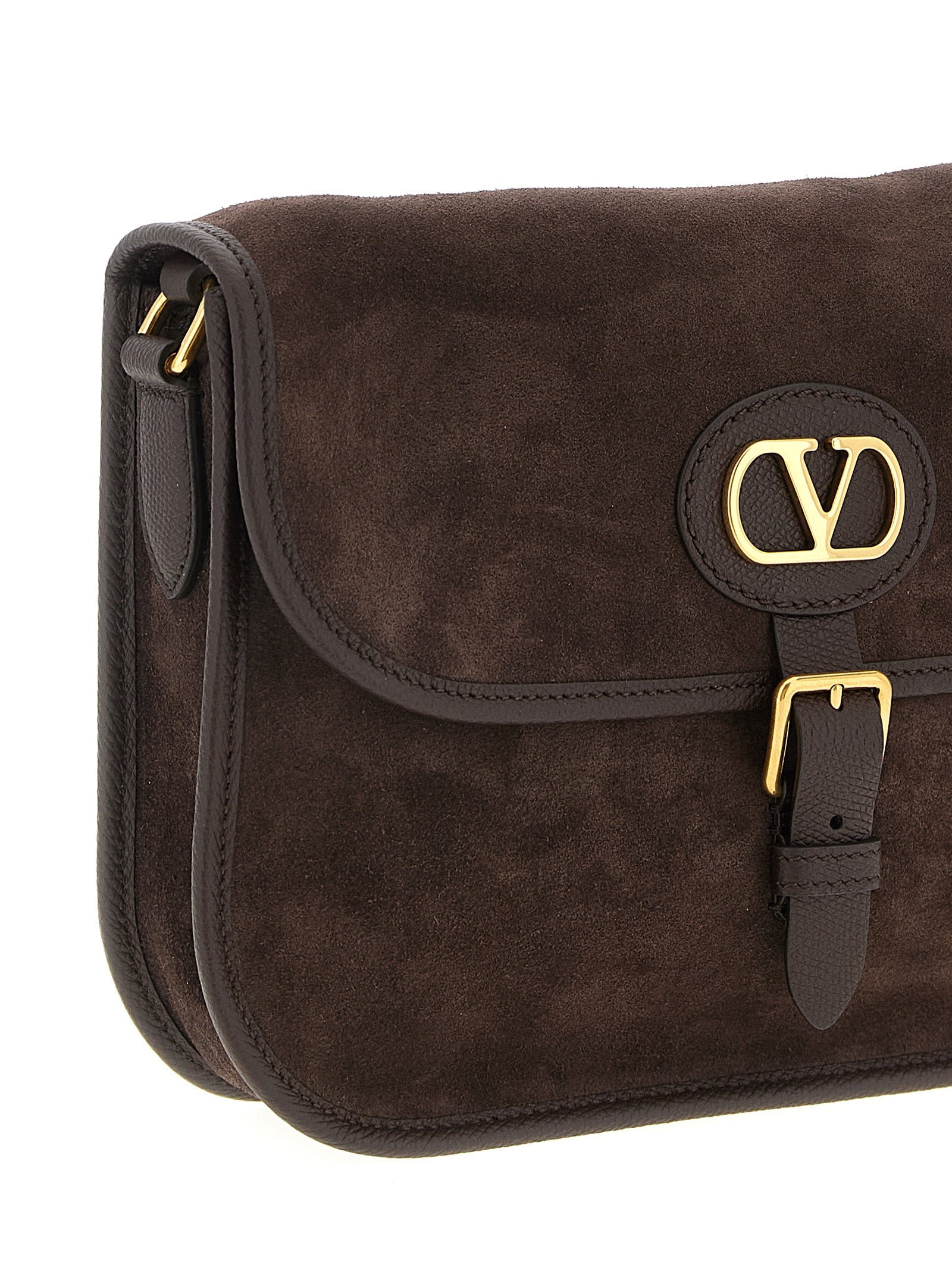 Valentino Garavani Brown Cowhide Crossbody Bag