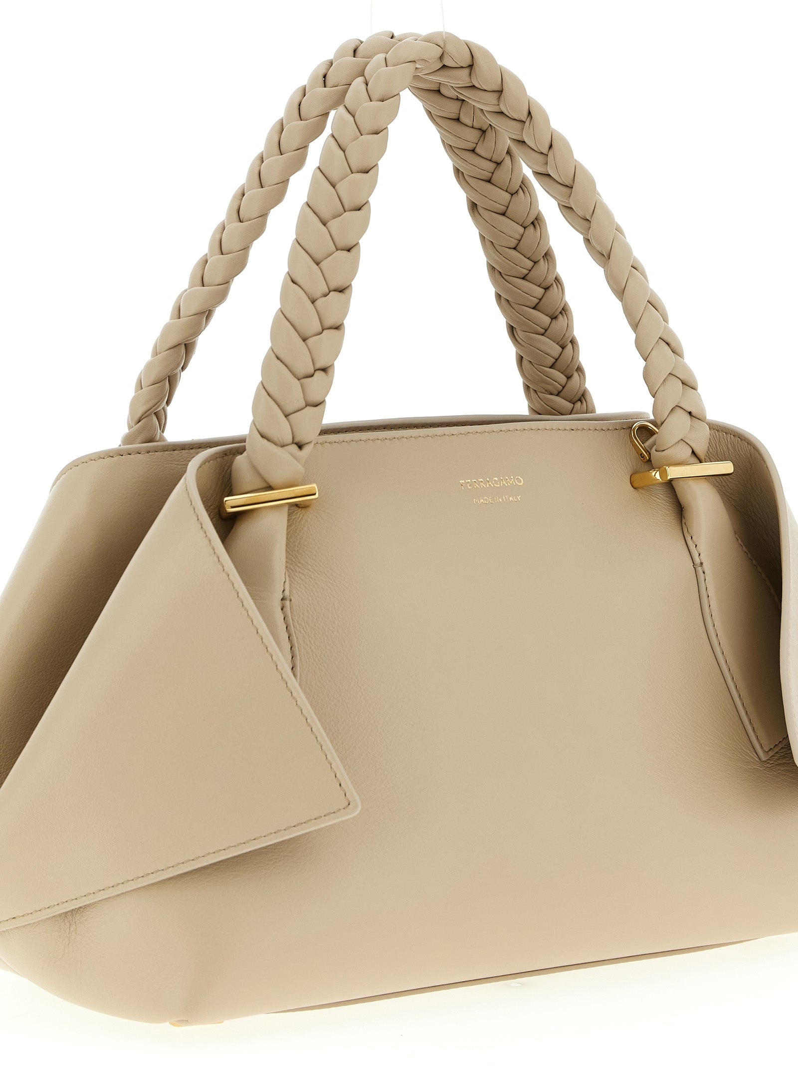 Ferragamo Grey Calfskin Handbag