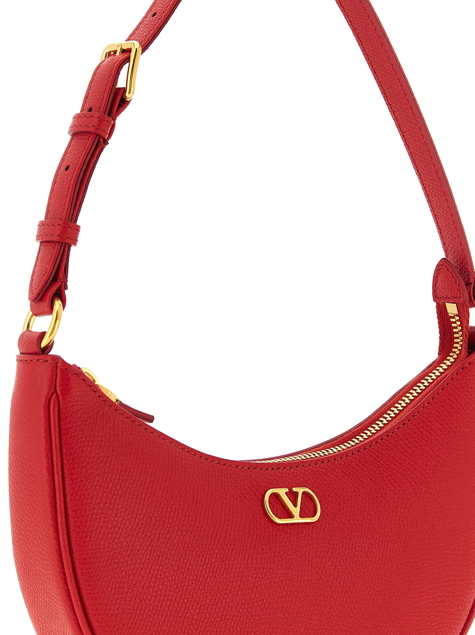 Valentino Garavani Red Calfskin Shoulder Bag