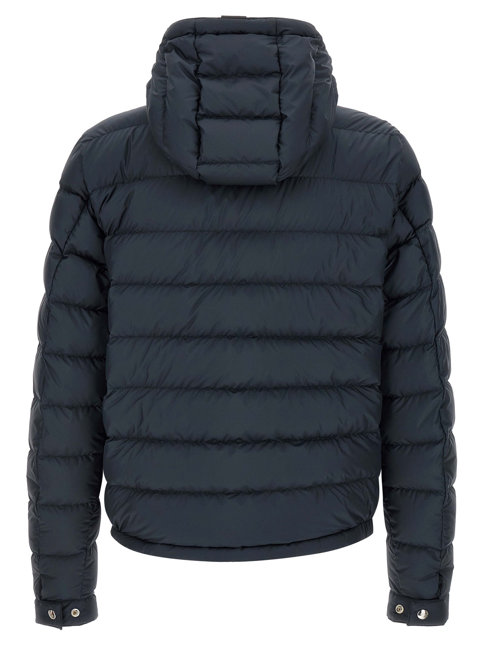 Blue Polyester Full-Length Jacket