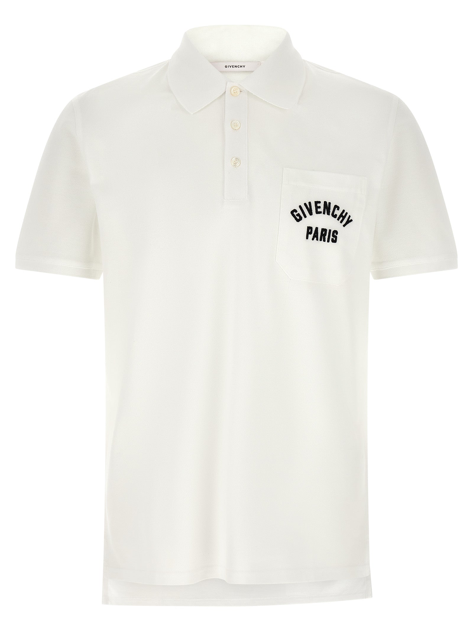 Givenchy White Cotton Piqué Polo Shirt