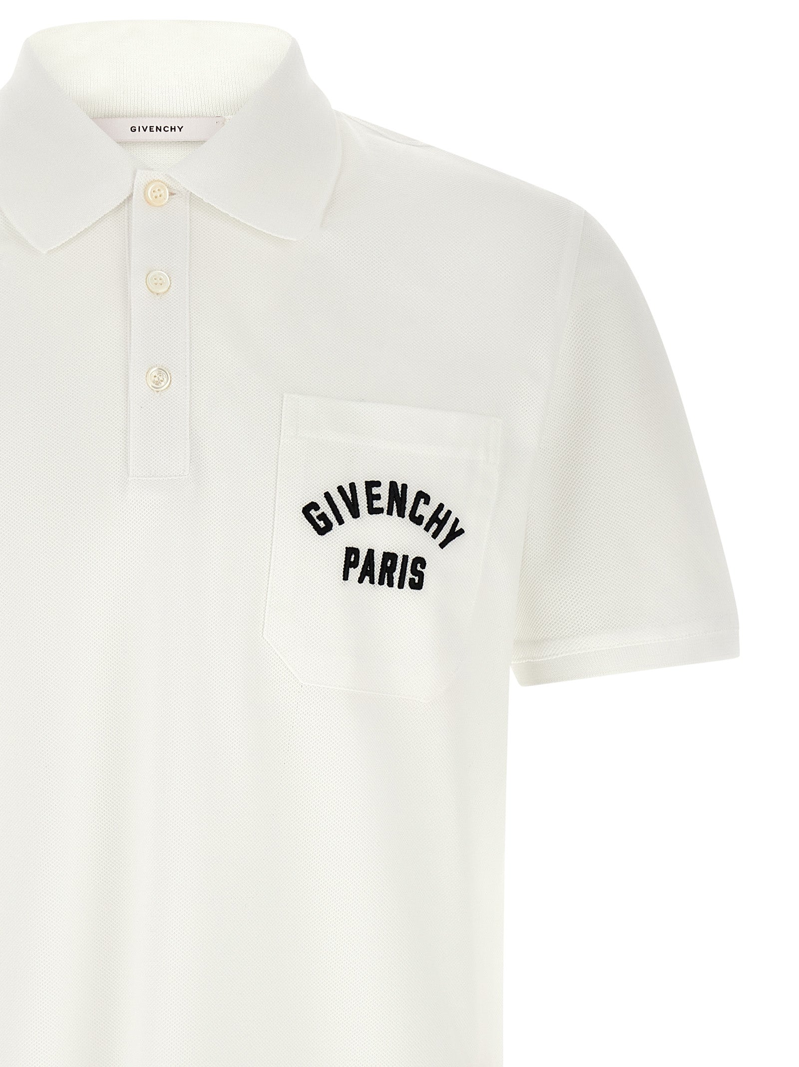 Givenchy White Cotton Piqué Polo Shirt