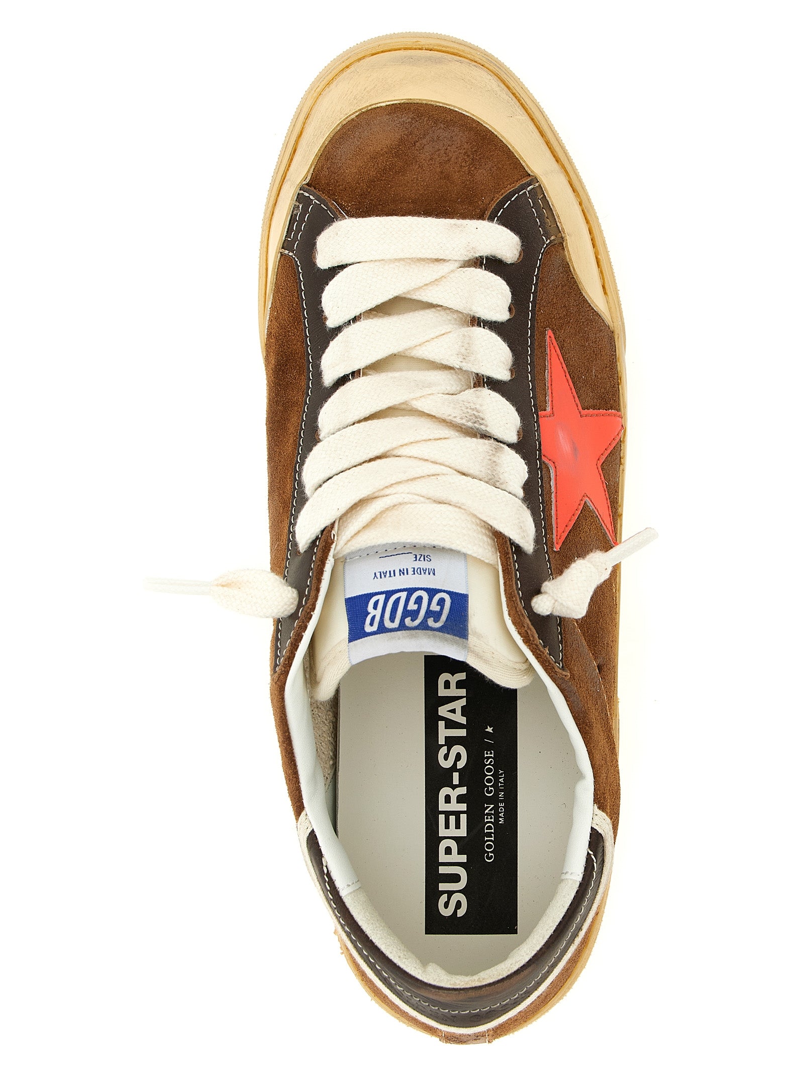 Golden Goose Brown Suede Super Star Sneakers