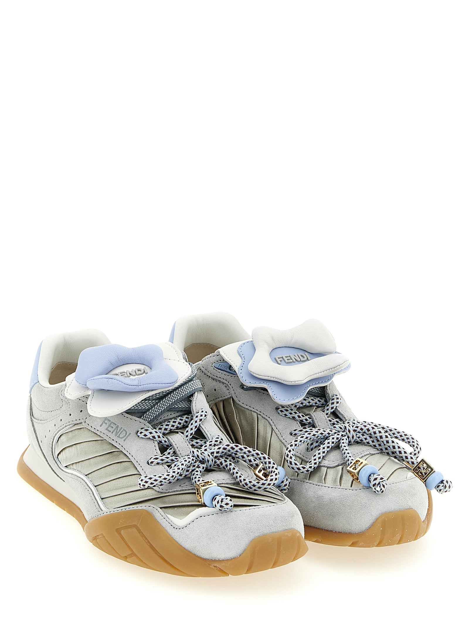 Gray Calfskin Athletic Sneakers