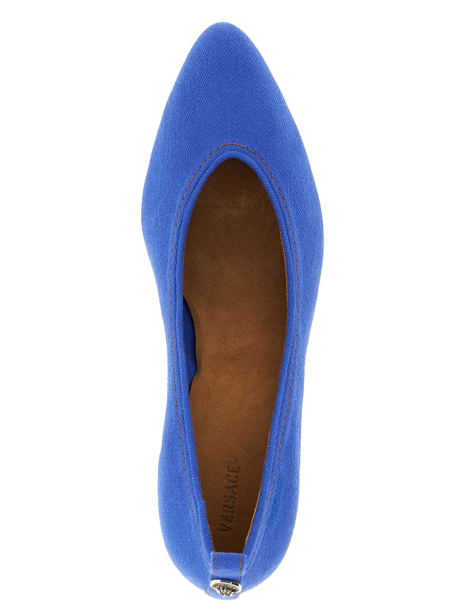Versace Blue Denim Mid-Heel Pumps
