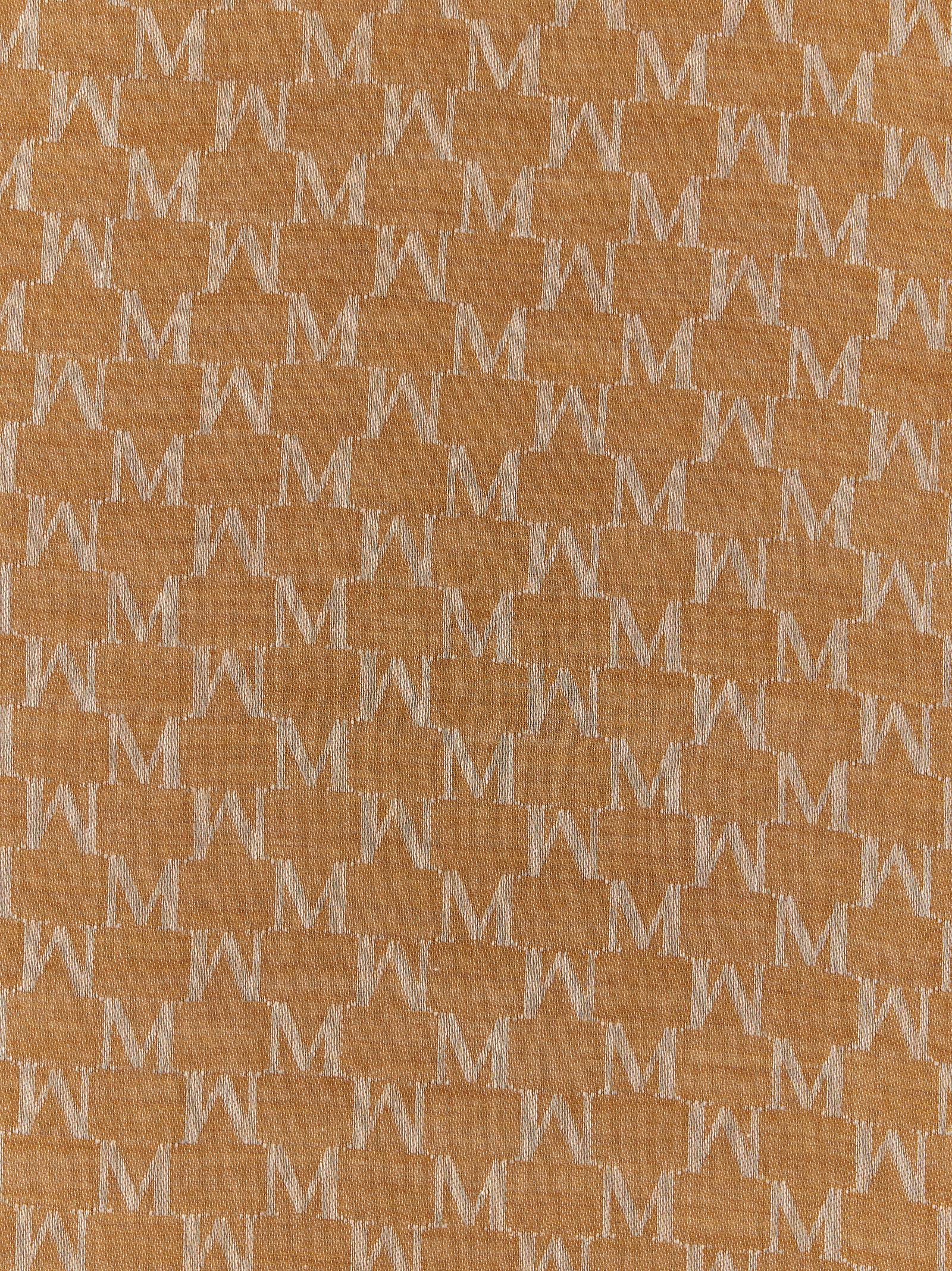 Max Mara Brown Cotton-Silk Jacquard Scarf