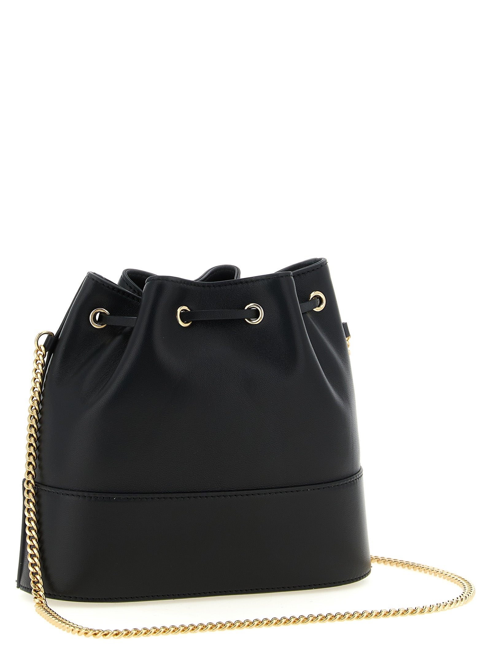 Valentino Garavani Black Lambskin Bucket Bag