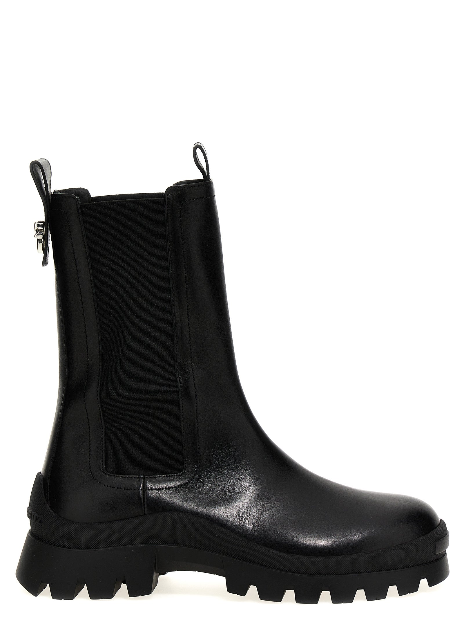 Black Calfskin Ankle Boots