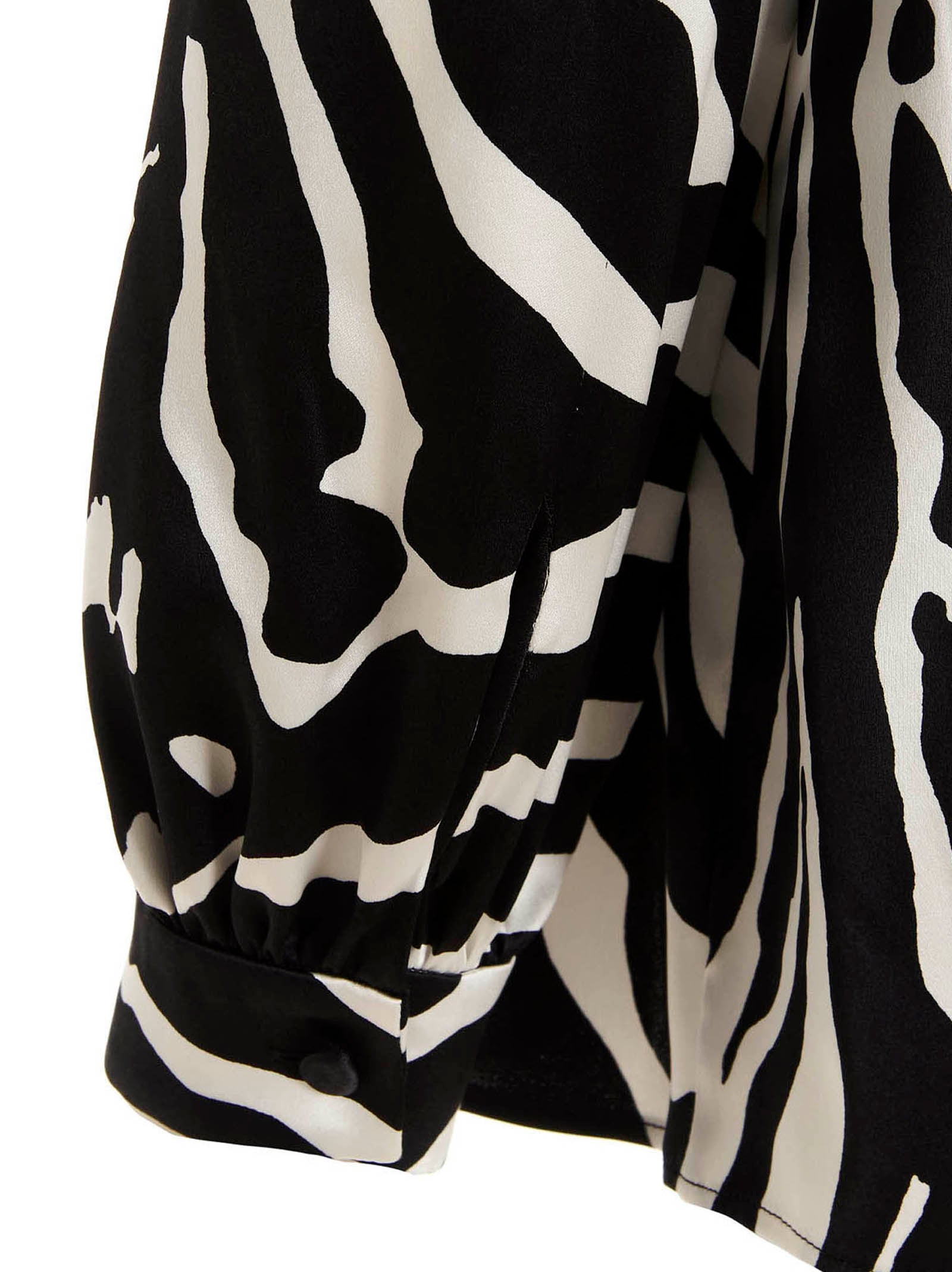 Bicolor Silk Blouse