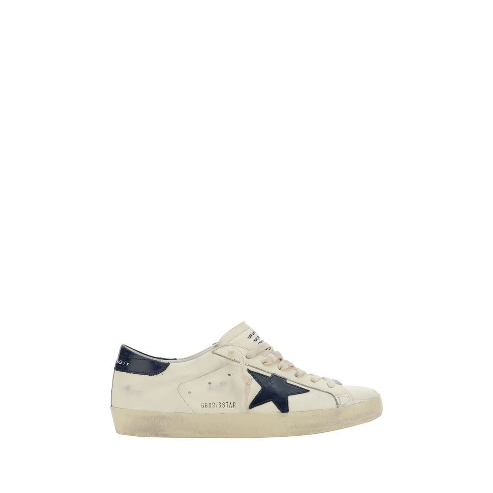 Golden Goose White Goatskin Low-Top Sneakers
