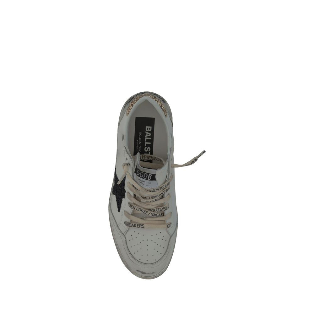 White Goatskin Low Top Sneakers