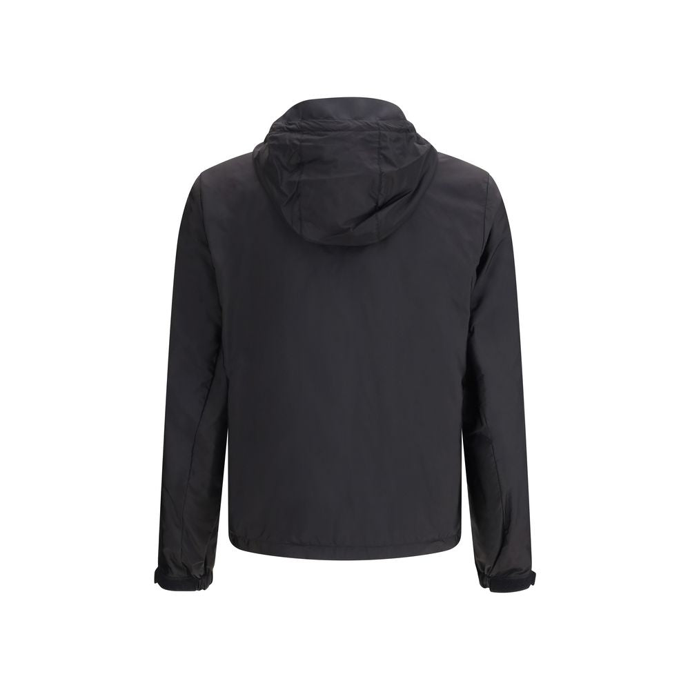 Prada Black Re-Nylon Hooded Shell Jacket