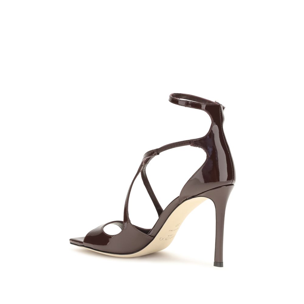 Jimmy Choo Brown Leather Stiletto Sandals
