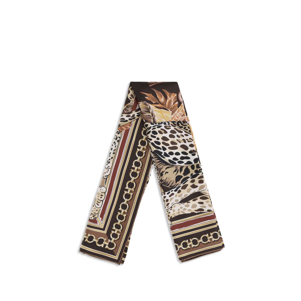 Ferragamo Leopard-Print Silk Scarf