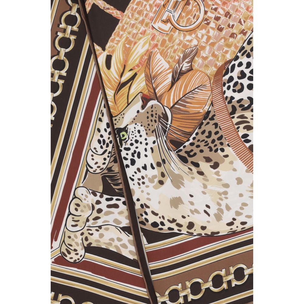 Ferragamo Leopard-Print Silk Scarf