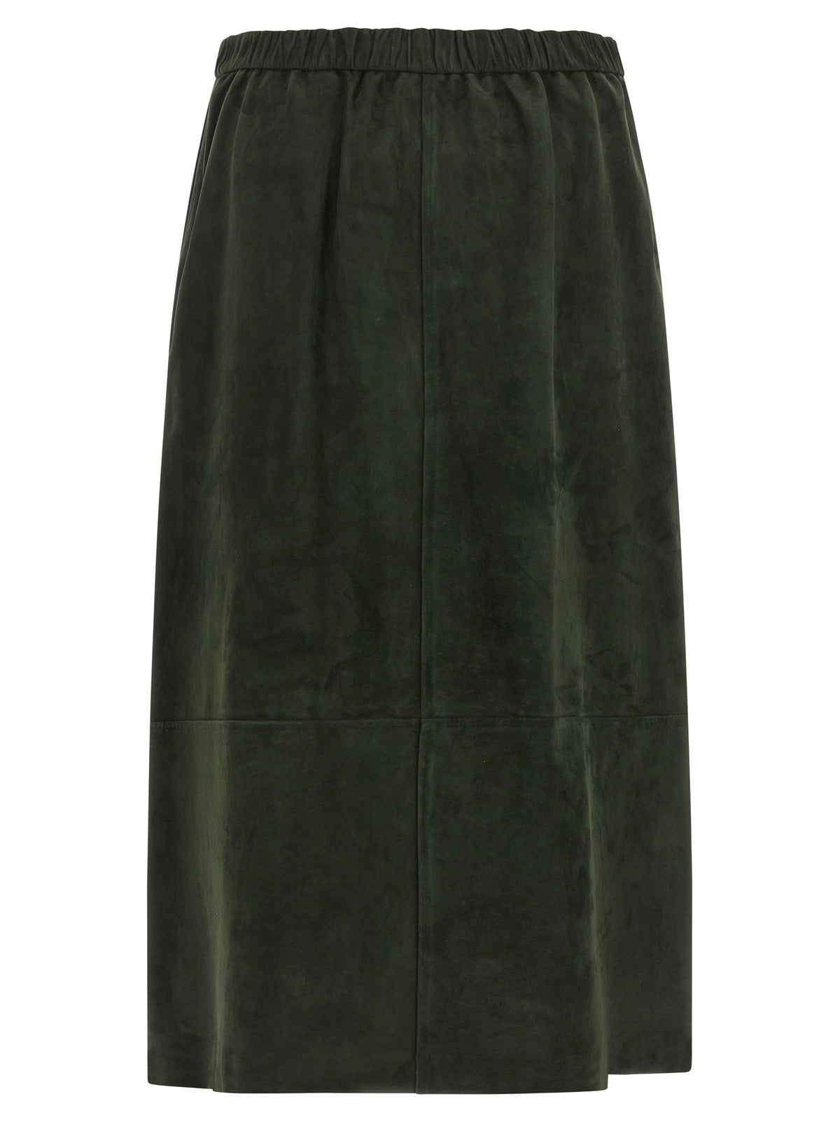 'S Max Mara Bicolor Lamb Leather Midi Skirt