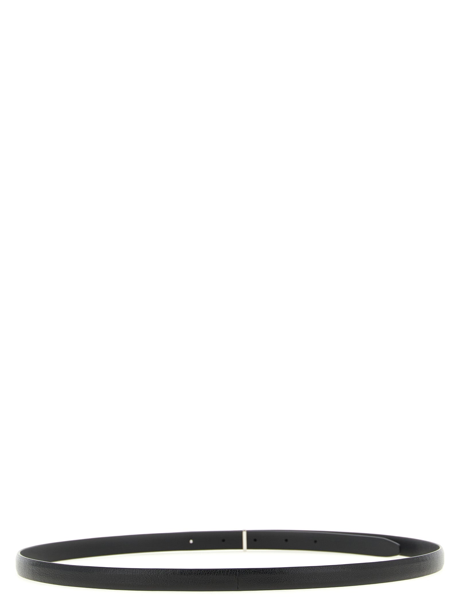 Black Goatskin Thin Belt