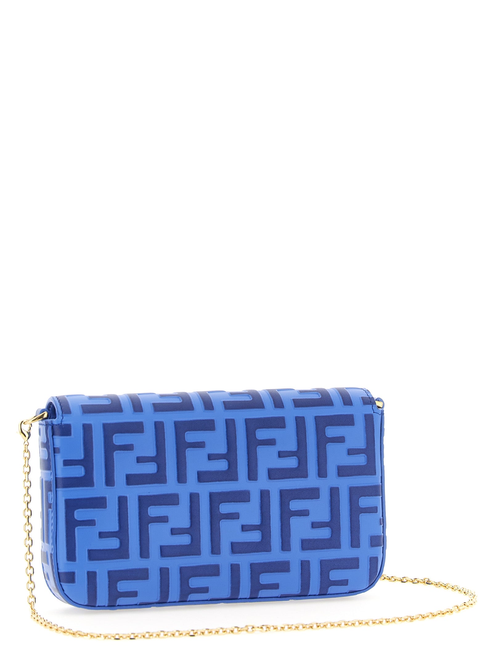 Fendi Blue Calfskin Cardholder