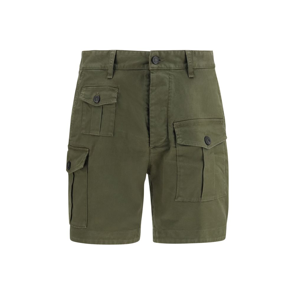 Dsquared² Bicolor Cotton Bermuda Shorts