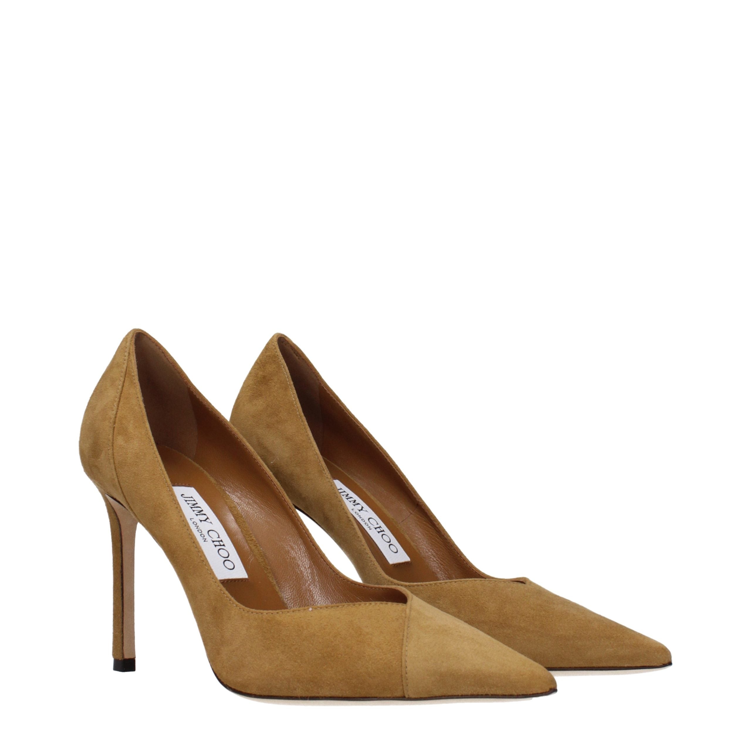 Jimmy Choo Brown Leather High Heel Pumps