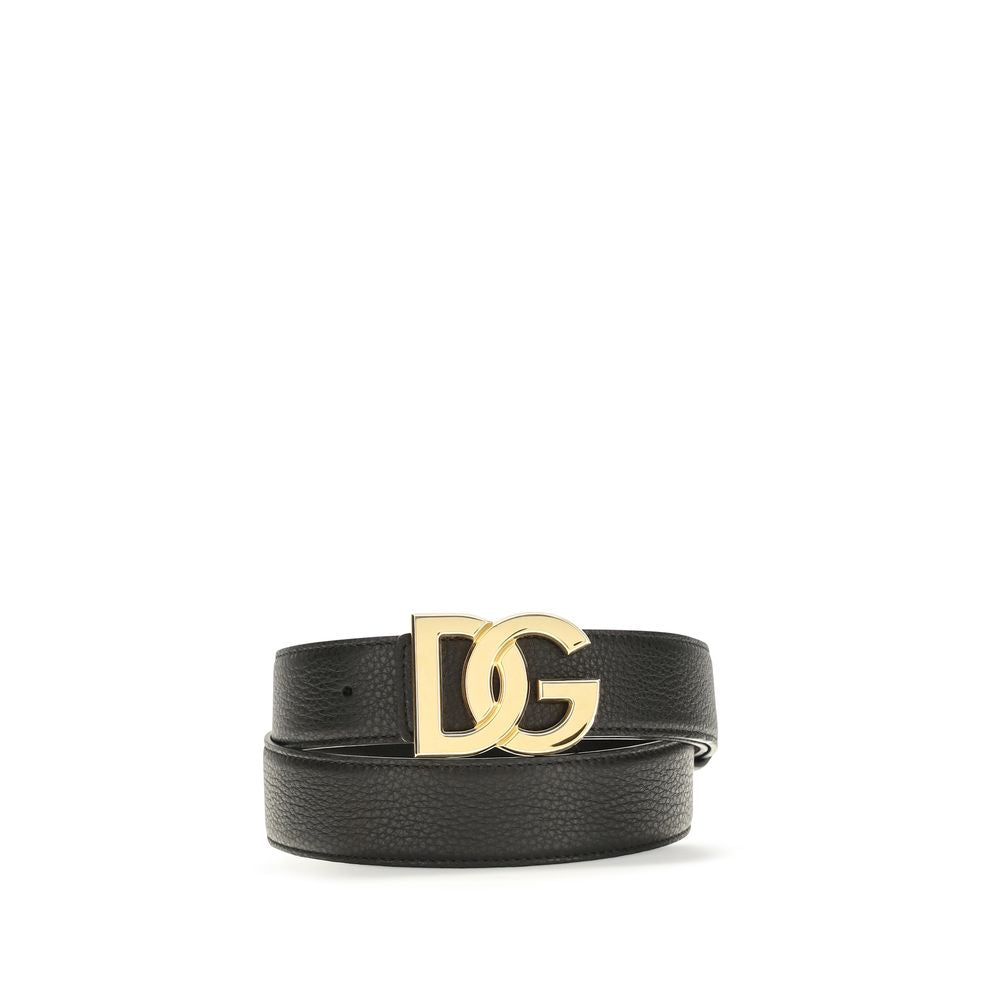 Dolce & Gabbana Black Calf Leather Bos Taurus Regular Belt